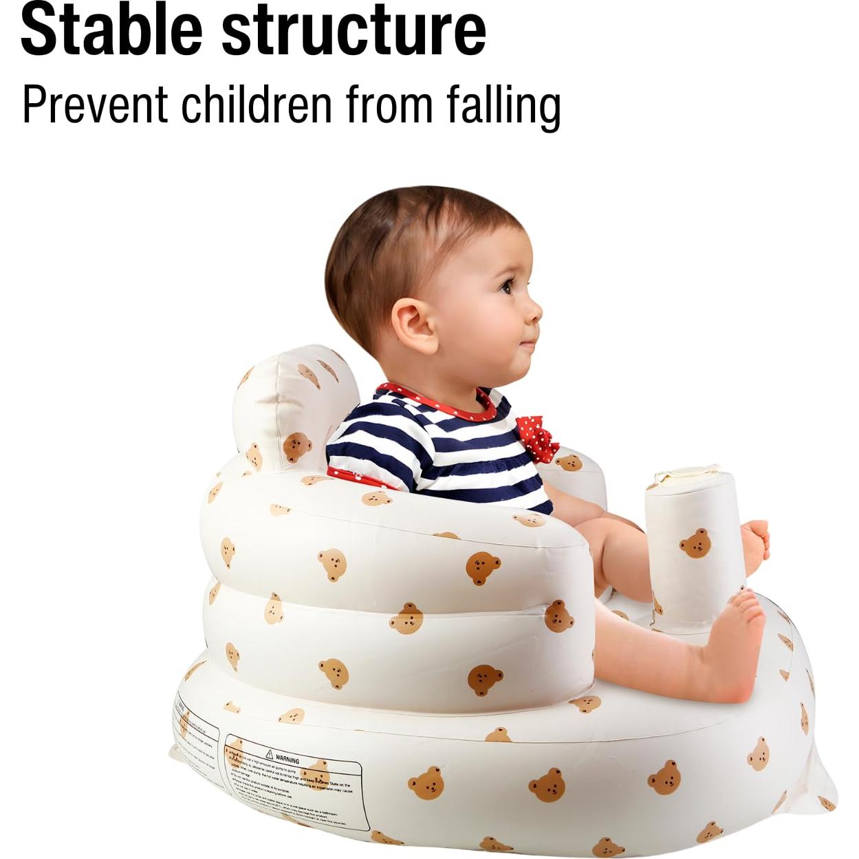 Set Bañera Inflable y Asiento Bebés PandaEar 2 en 1