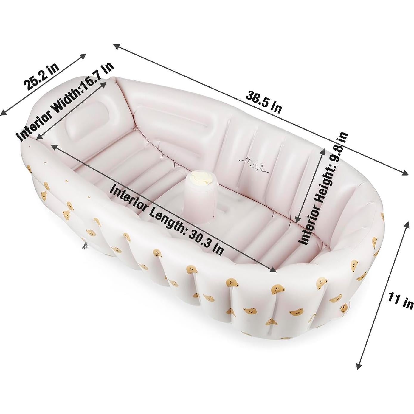 Set Bañera Inflable y Asiento Bebés PandaEar 2 en 1