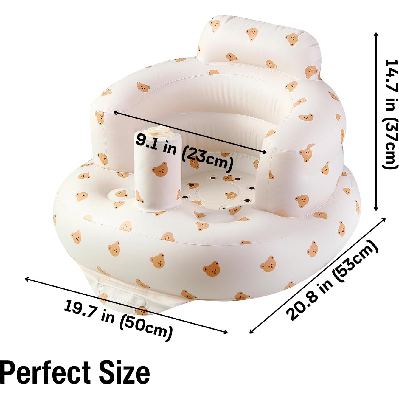 Set Bañera Inflable y Asiento Bebés PandaEar 2 en 1