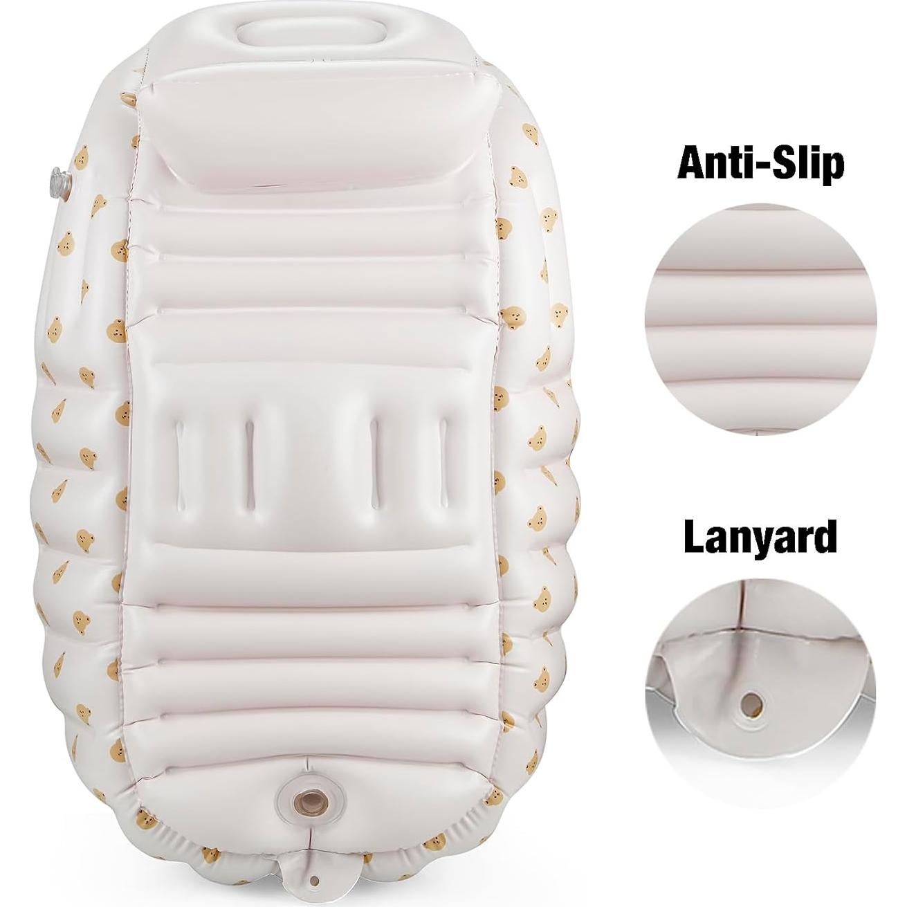 Set Bañera Inflable y Asiento Bebés PandaEar 2 en 1