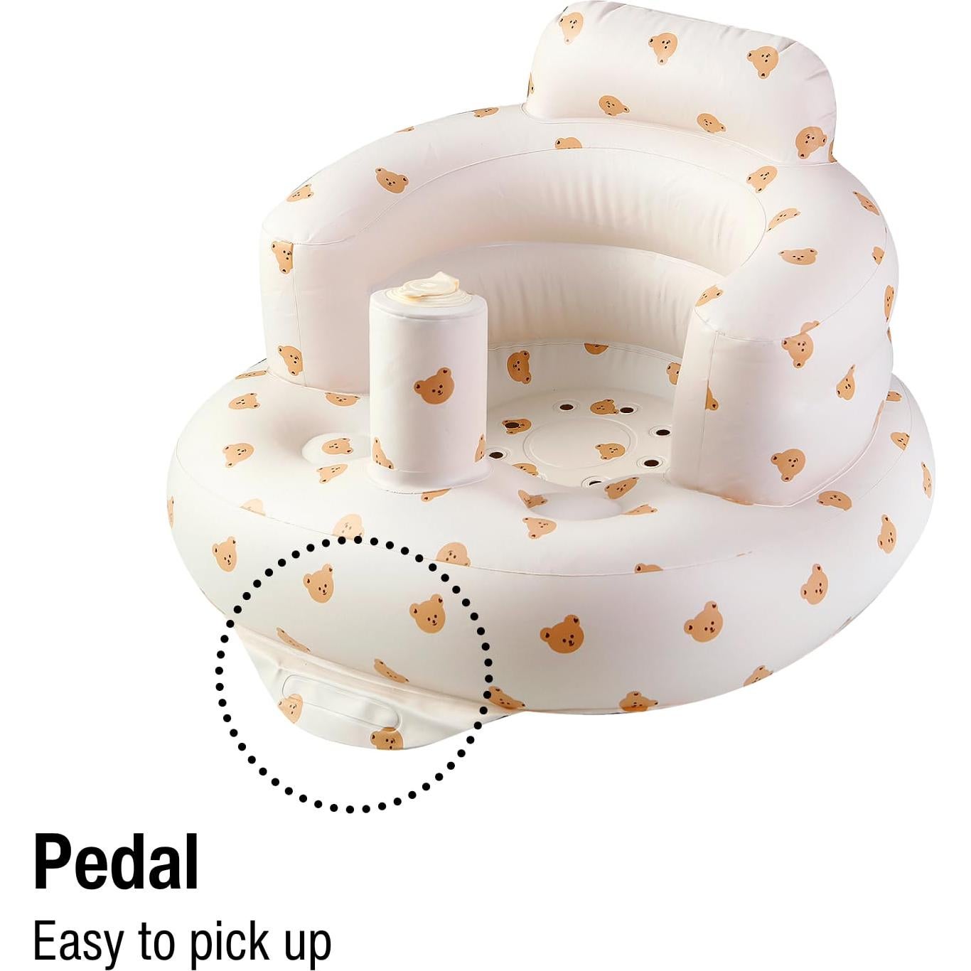 Set Bañera Inflable y Asiento Bebés PandaEar 2 en 1