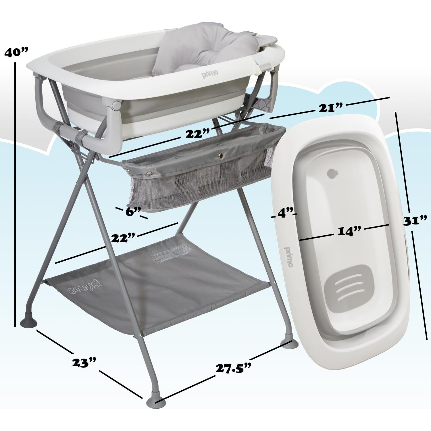 Bañera Plegable para Bebés Primo SquishSplash con Soporte Ergonómico