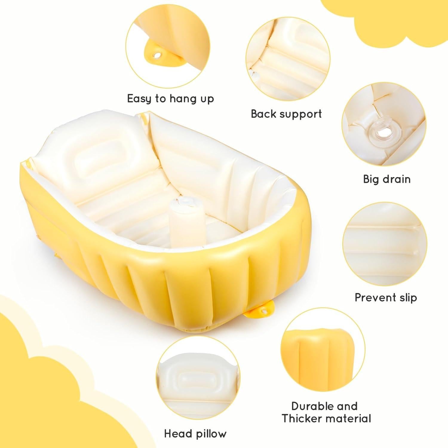 Bañera Inflable para Bebés MINK - Compacta y Segura 0-6 Meses