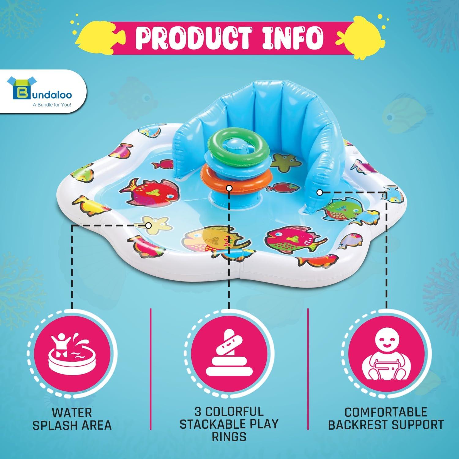 Alfombra Splash para Bebés Bundaloo - Acuática Inflable 76 cm