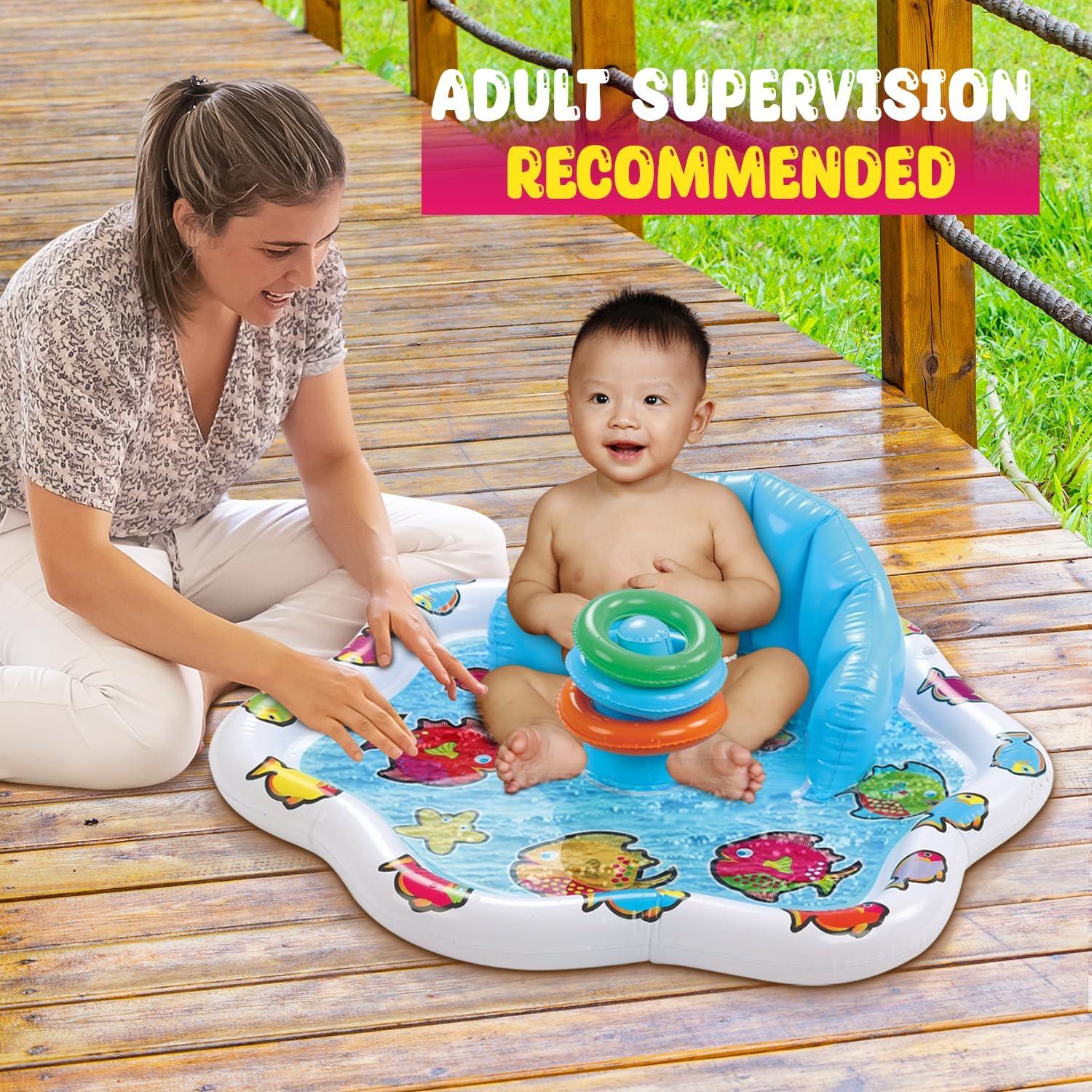 Alfombra Splash para Bebés Bundaloo - Acuática Inflable 76 cm