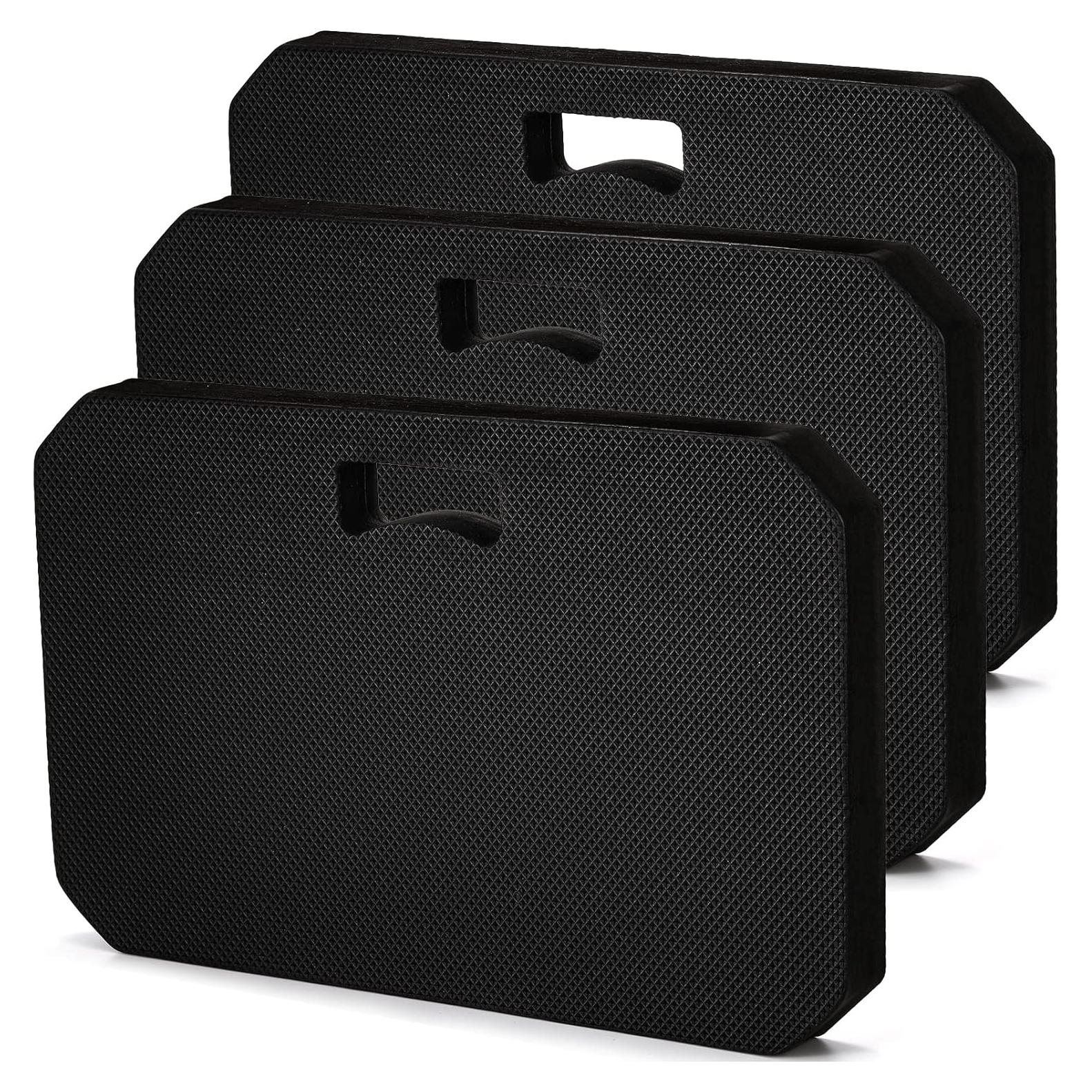 Hacaroa Almohadilla de Rodillas Gruesa 3 Pack 43x28cm Negra