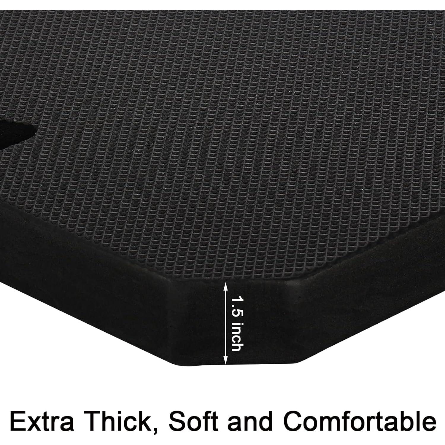 Hacaroa Almohadilla de Rodillas Gruesa 3 Pack 43x28cm Negra