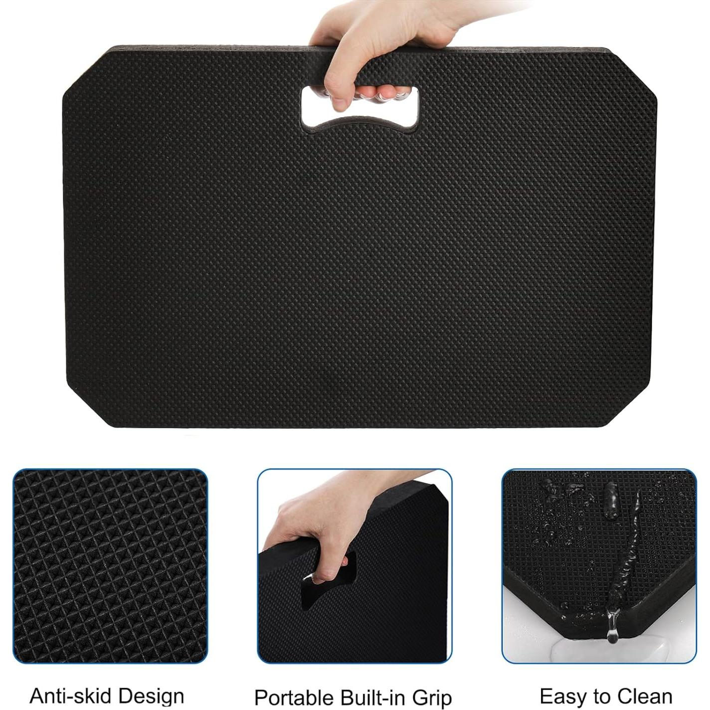 Hacaroa Almohadilla de Rodillas Gruesa 3 Pack 43x28cm Negra