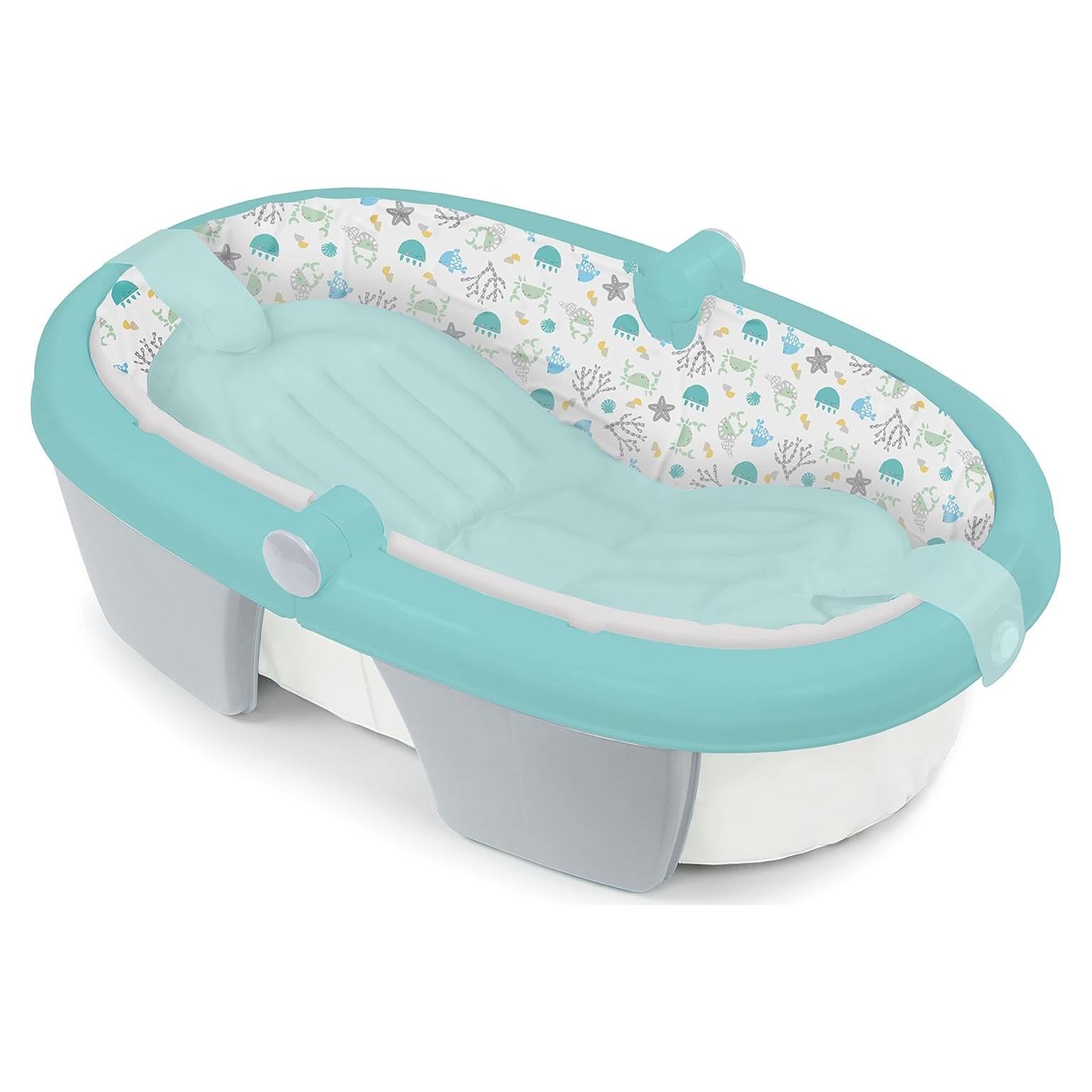 Bañera Plegable para Bebés Summer Bajo el Mar - Compacta y Duradera