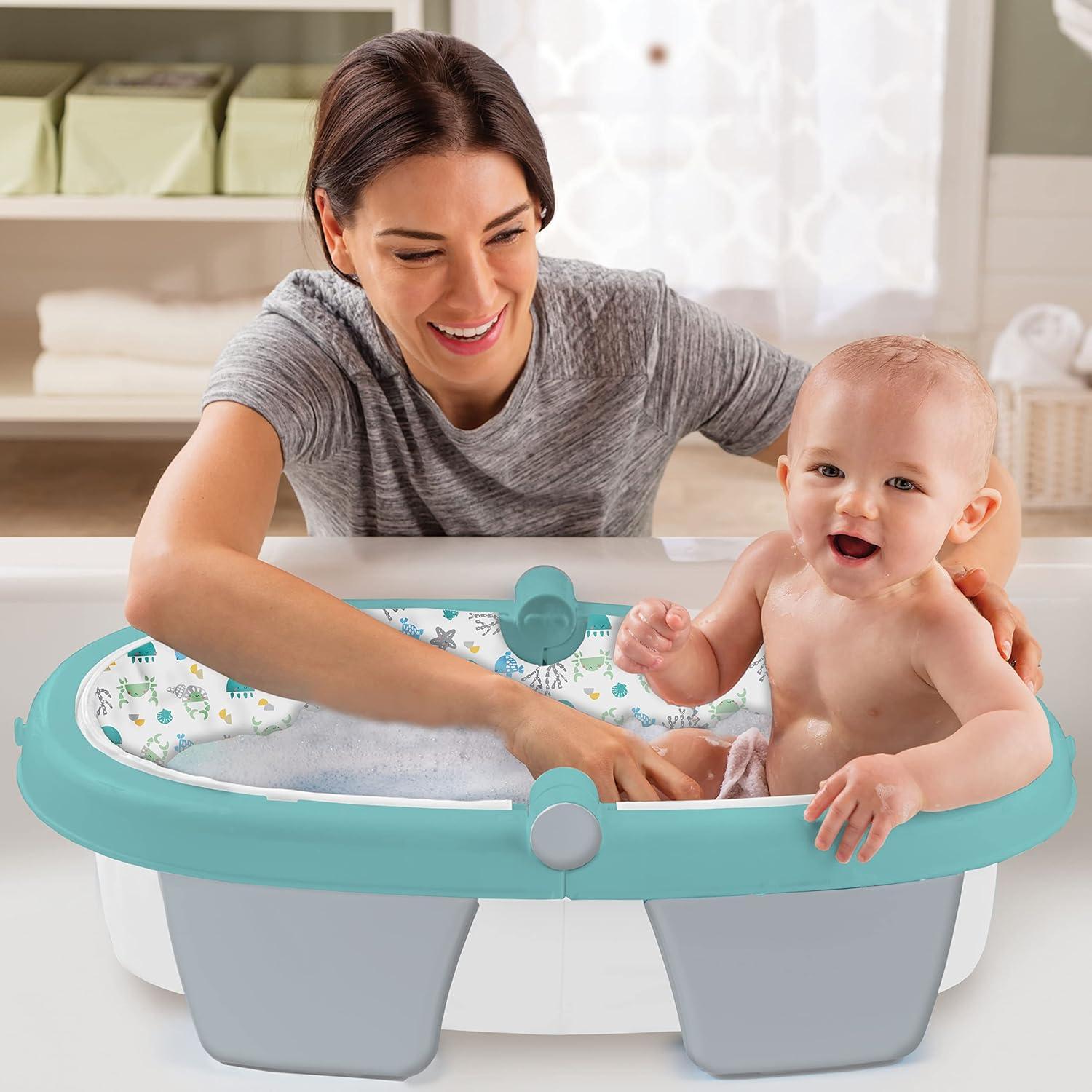 Bañera Plegable para Bebés Summer Bajo el Mar - Compacta y Duradera
