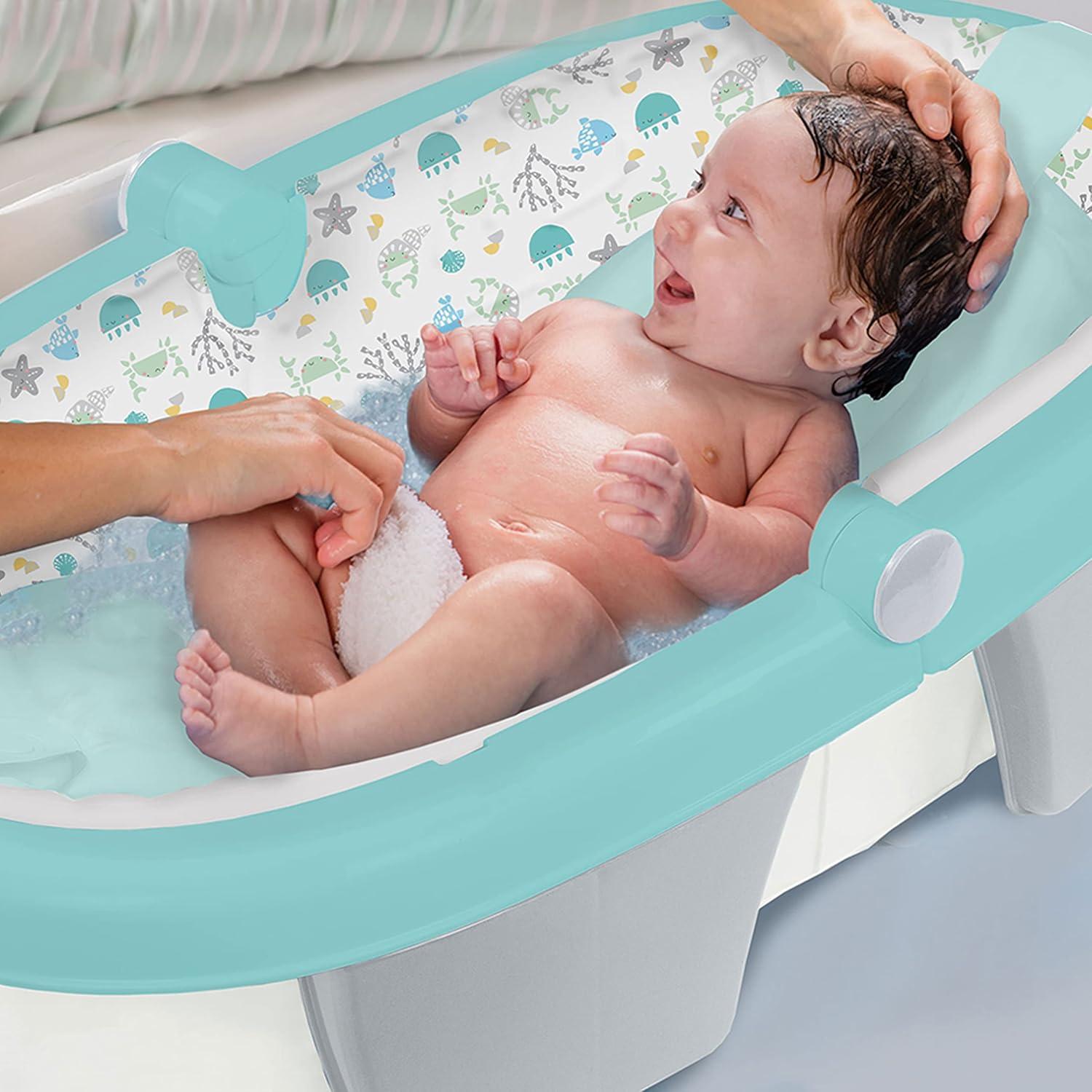 Bañera Plegable para Bebés Summer Bajo el Mar - Compacta y Duradera