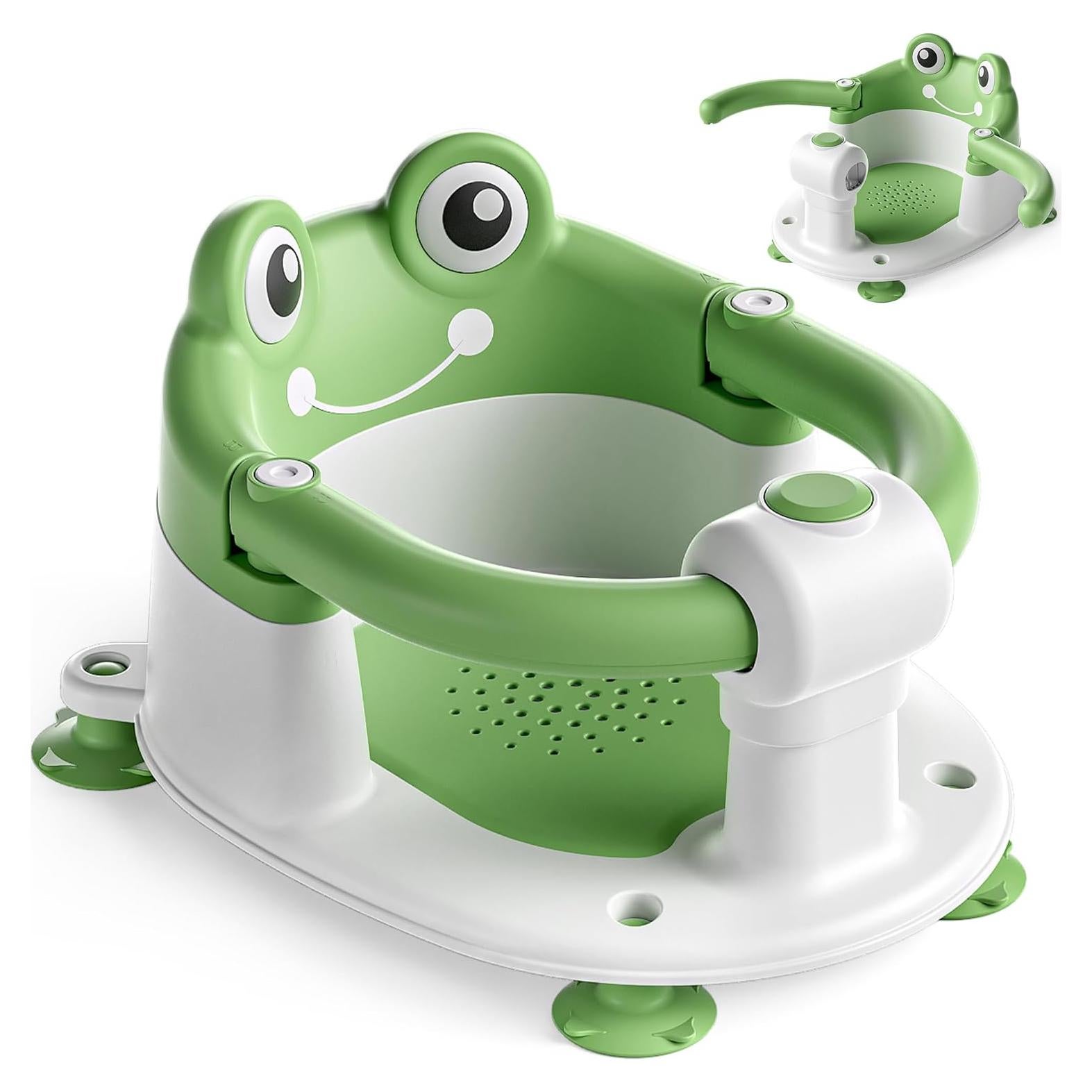 Asiento de Baño para Bebés Verde YT-8899 con Ventosas y Cojín