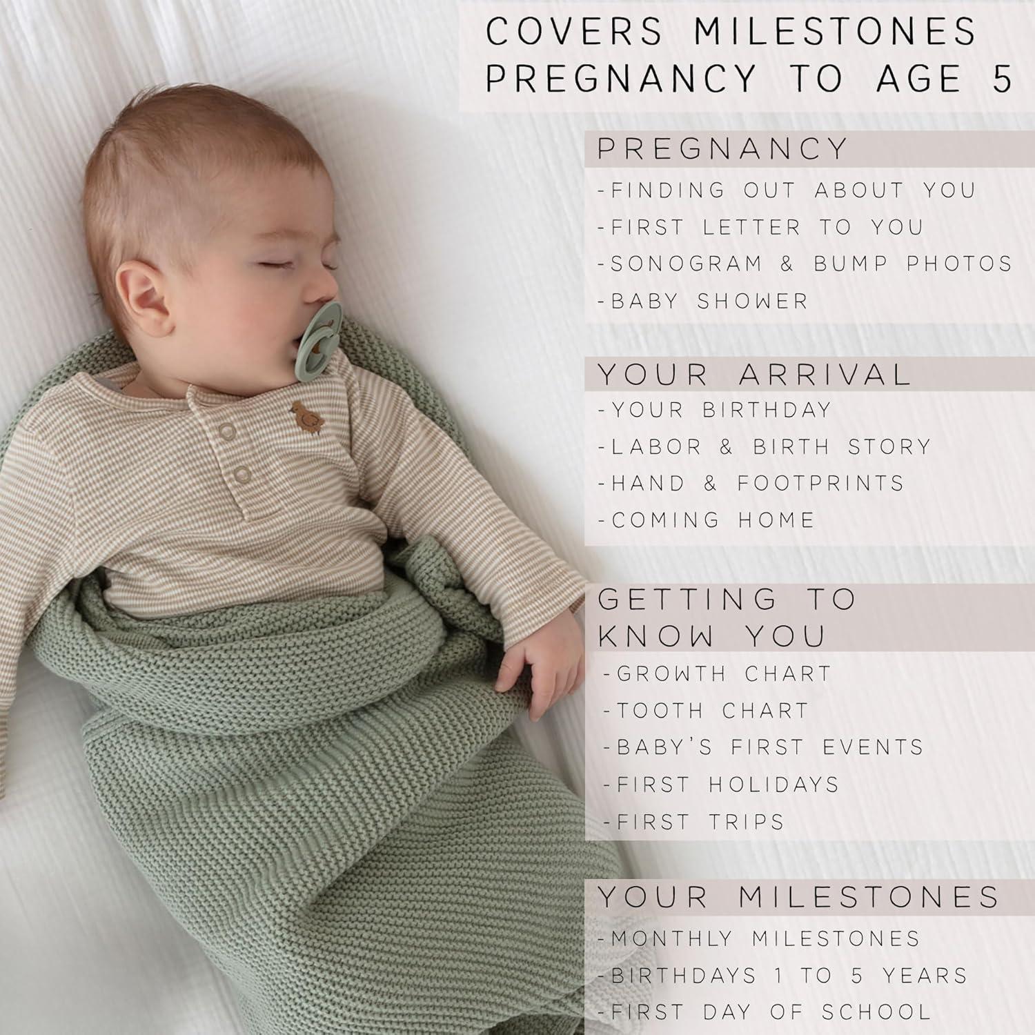 Libro de Recuerdos para Bebés Minimalista - 60 Páginas