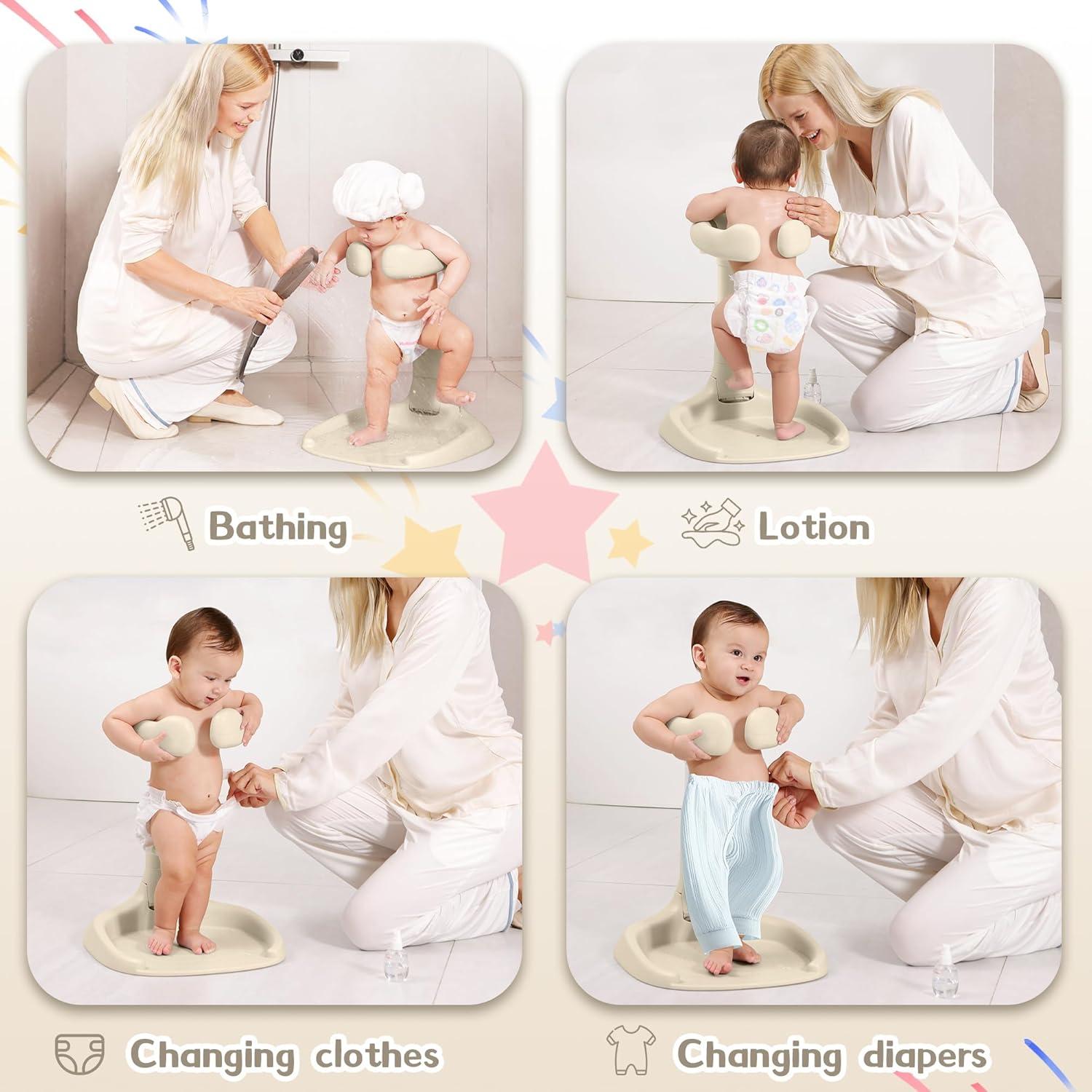 Soporte para Ducha de Bebé Plegable con Base Antideslizante