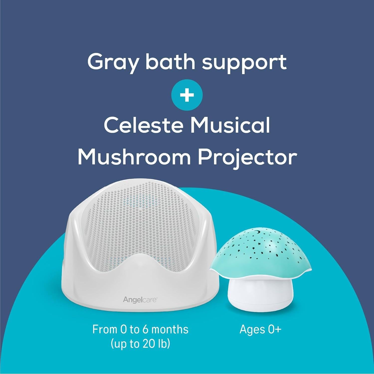 Paquete Soporte de Baño para Bebés Angelcare + Proyector Musical