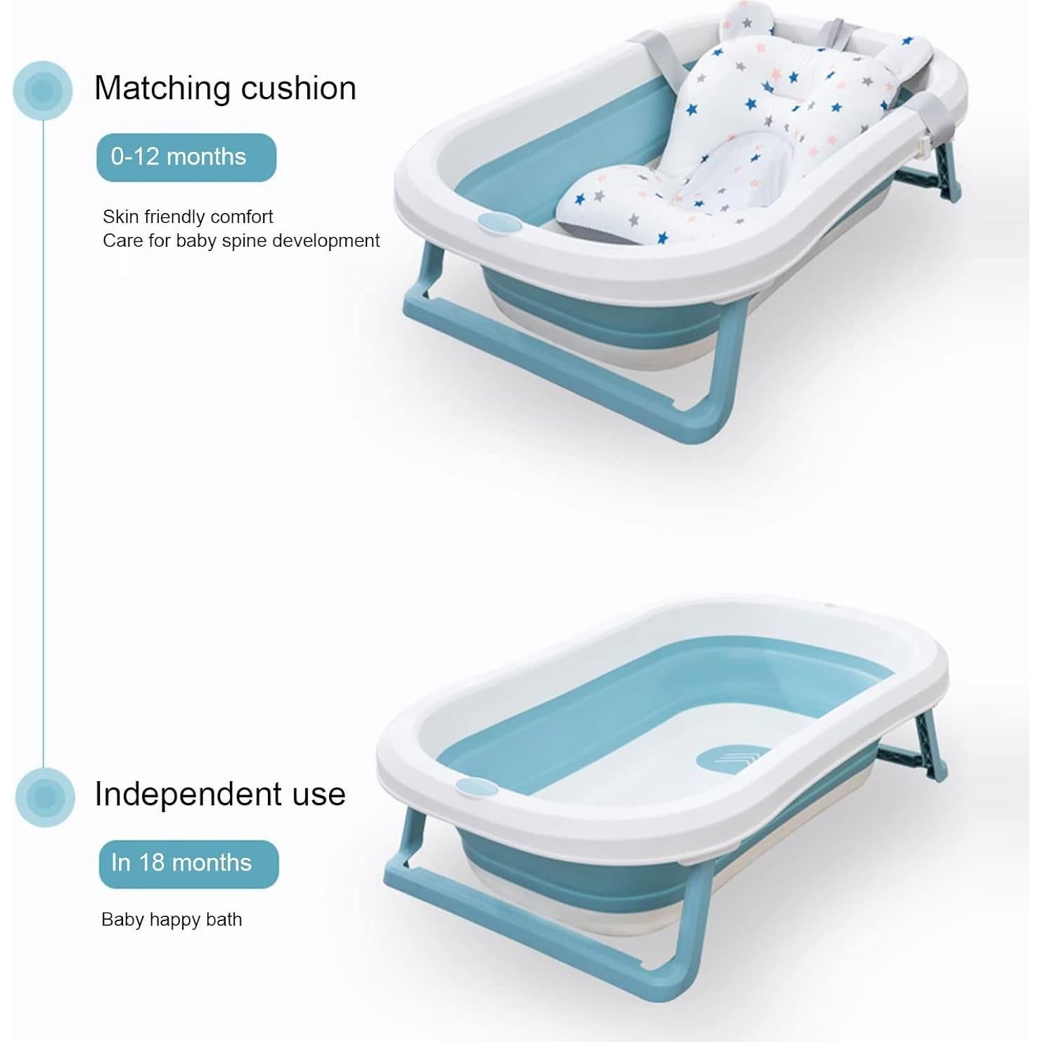 Cojín Flotante para Baño de Bebés Dpofirs - Estrellas Blancas