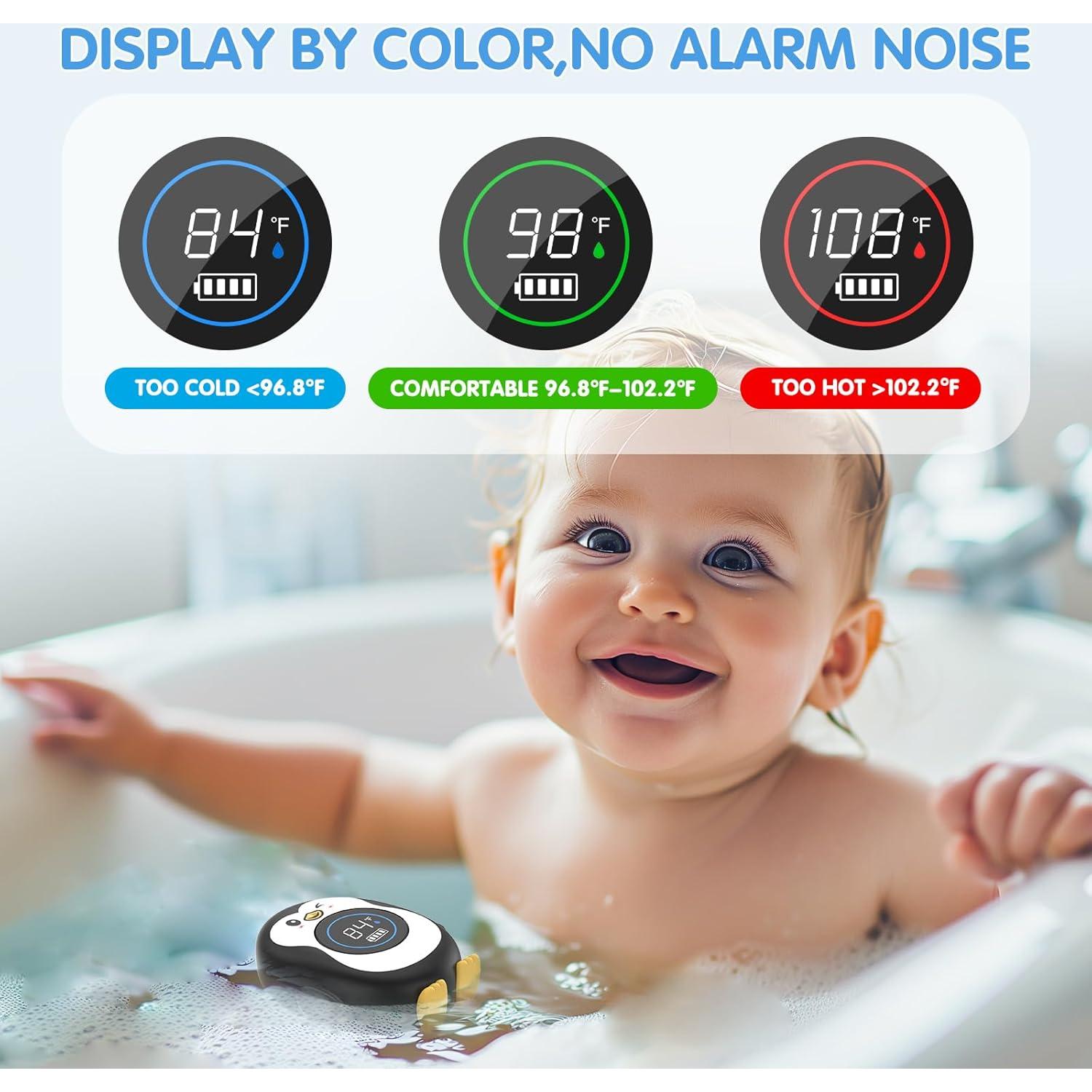 Termómetro de baño recargable Ledfaah pingüino 11.3cm