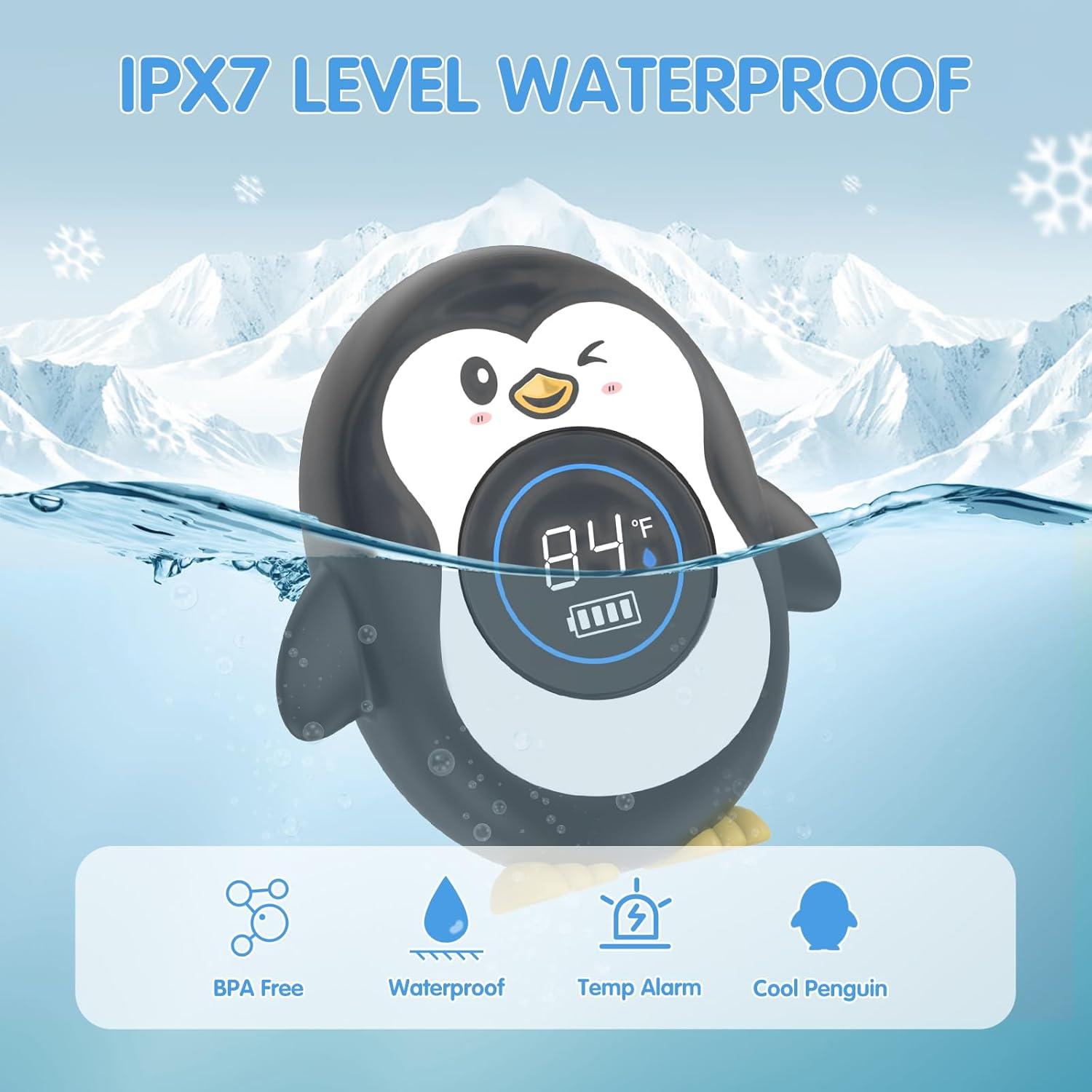 Termómetro de baño recargable Ledfaah pingüino 11.3cm