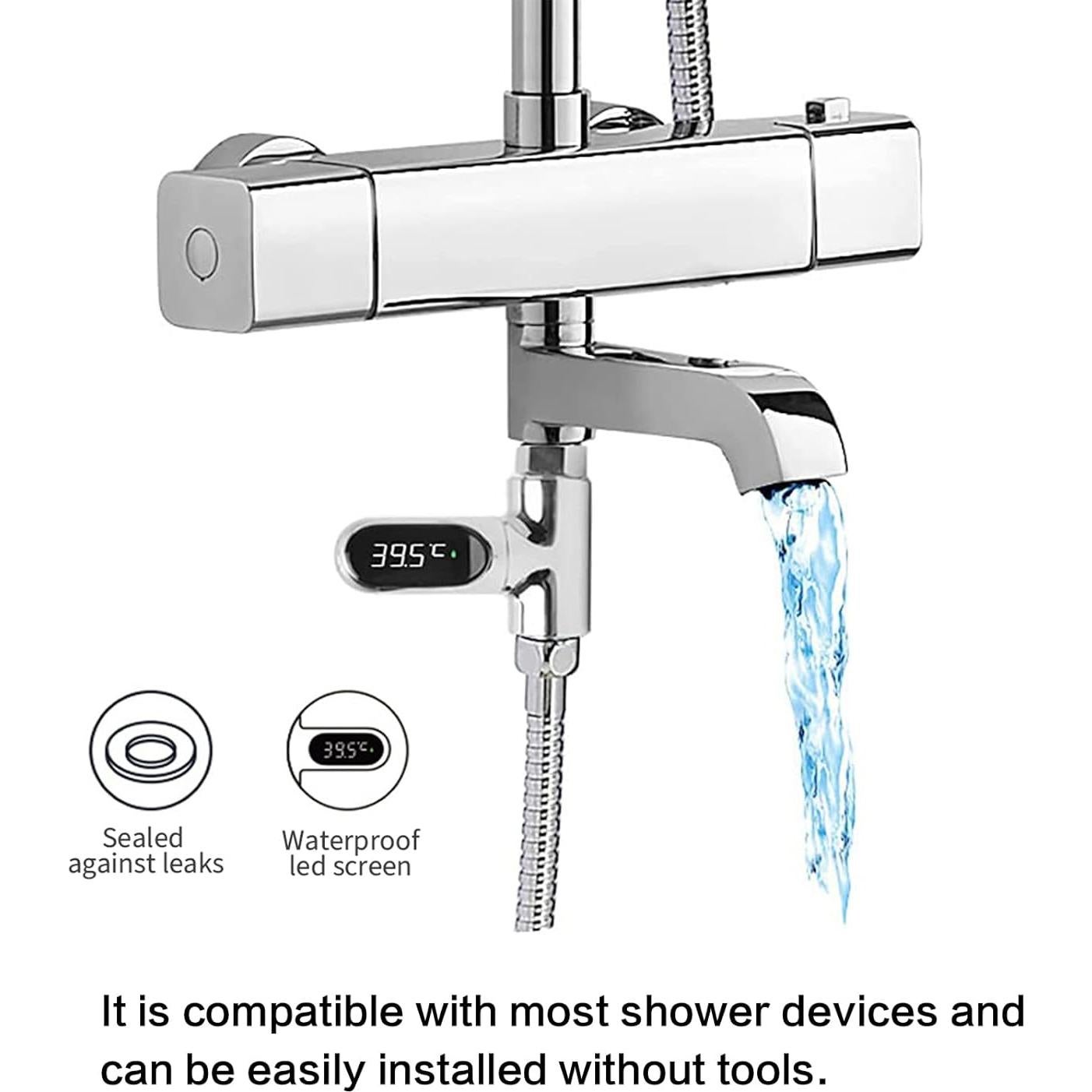 Termómetro de Ducha LynsaTac Digital LED 360° Rotativo