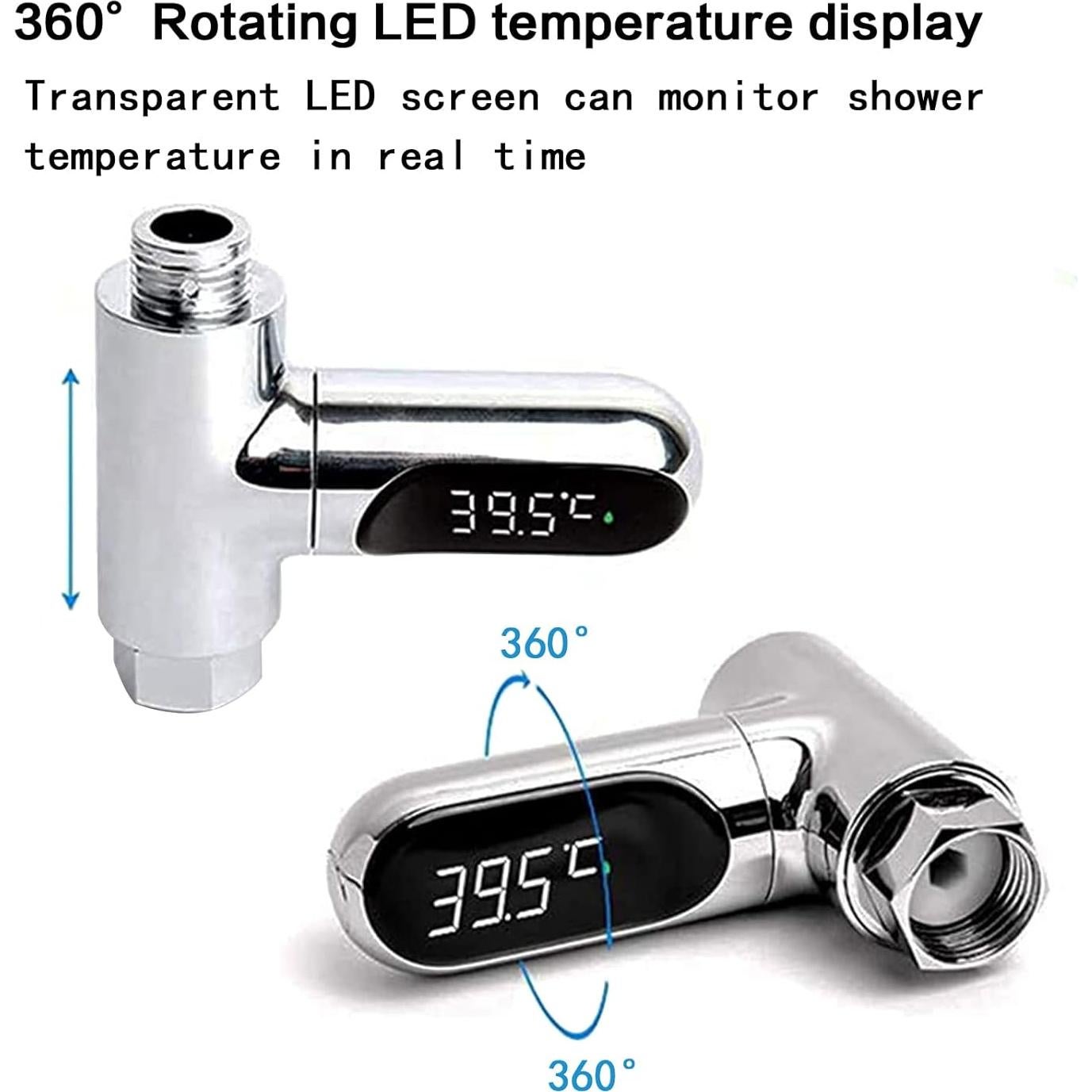 Termómetro de Ducha LynsaTac Digital LED 360° Rotativo