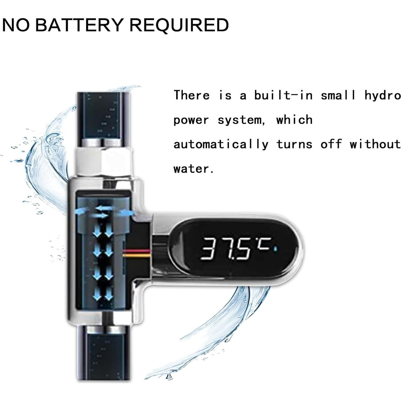 Termómetro de Ducha LynsaTac Digital LED 360° Rotativo