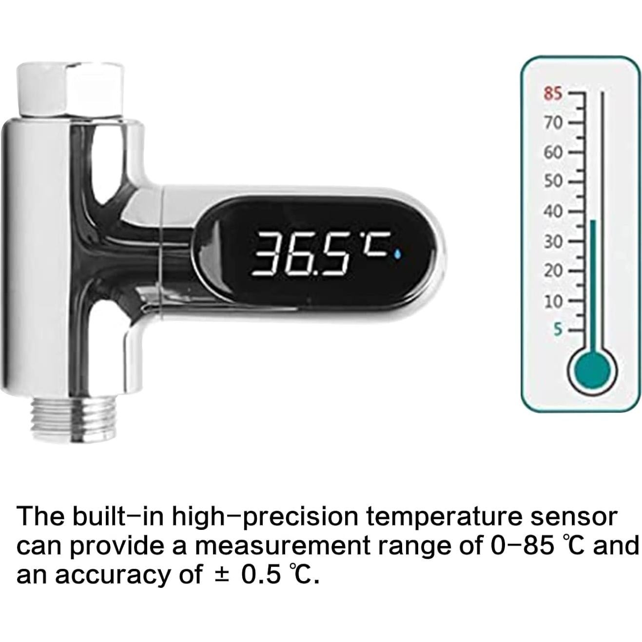 Termómetro de Ducha LynsaTac Digital LED 360° Rotativo