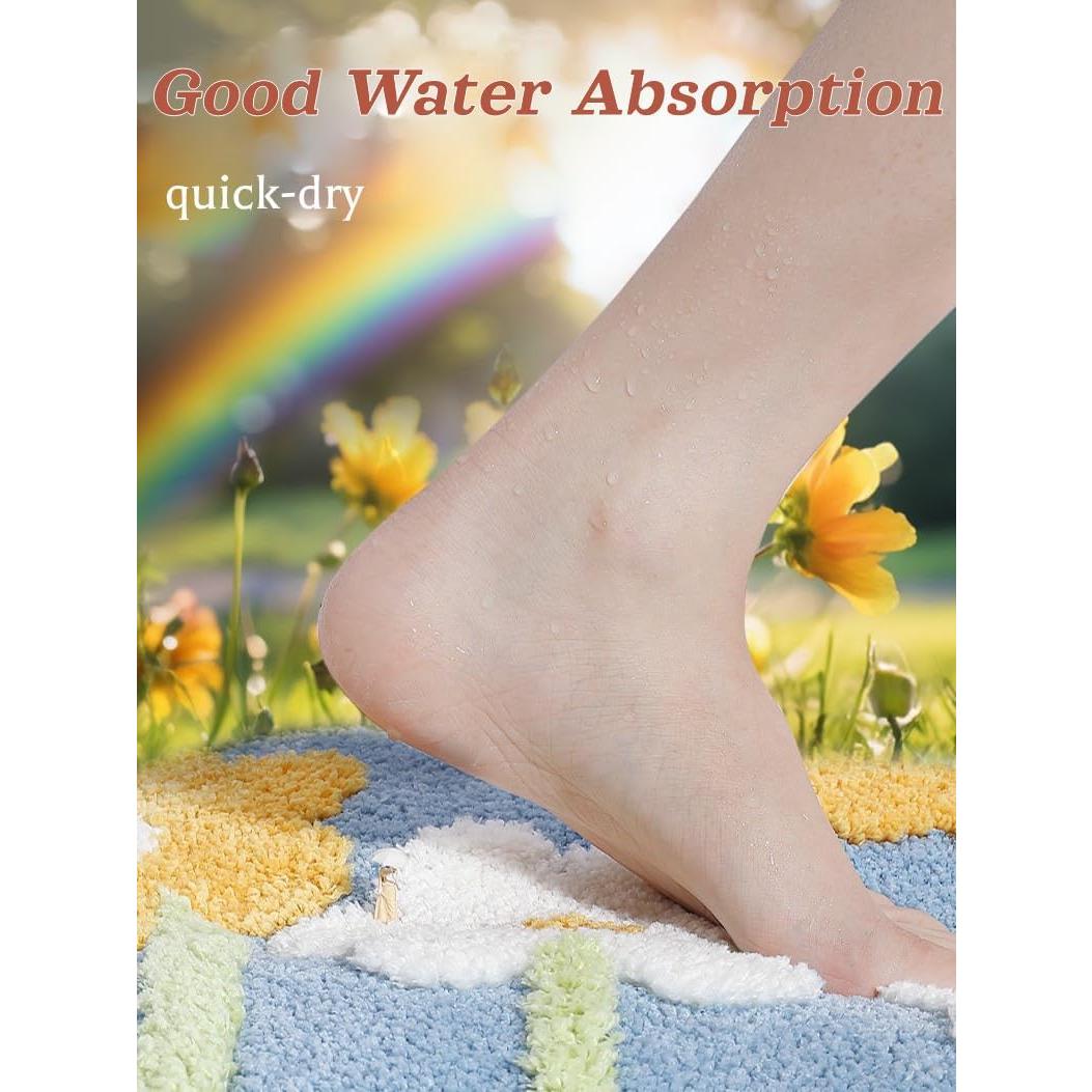 Alfombra de Baño Chic Glamour Floral 40.6x61 cm Antideslizante