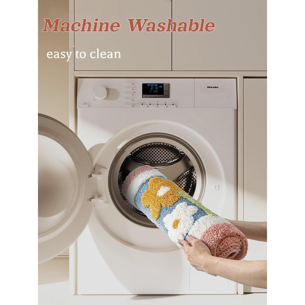 Alfombra de Baño Chic Glamour Floral 40.6x61 cm Antideslizante