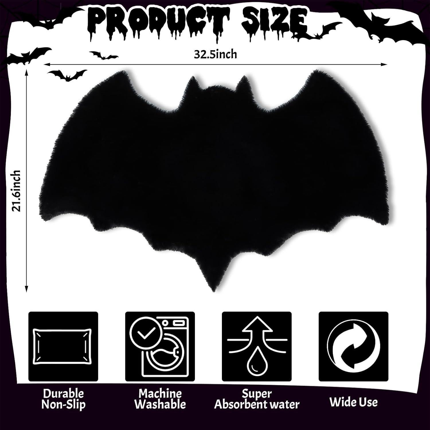 Alfombra de Murciélago Xuhal 27.94x33.02 cm Antideslizante