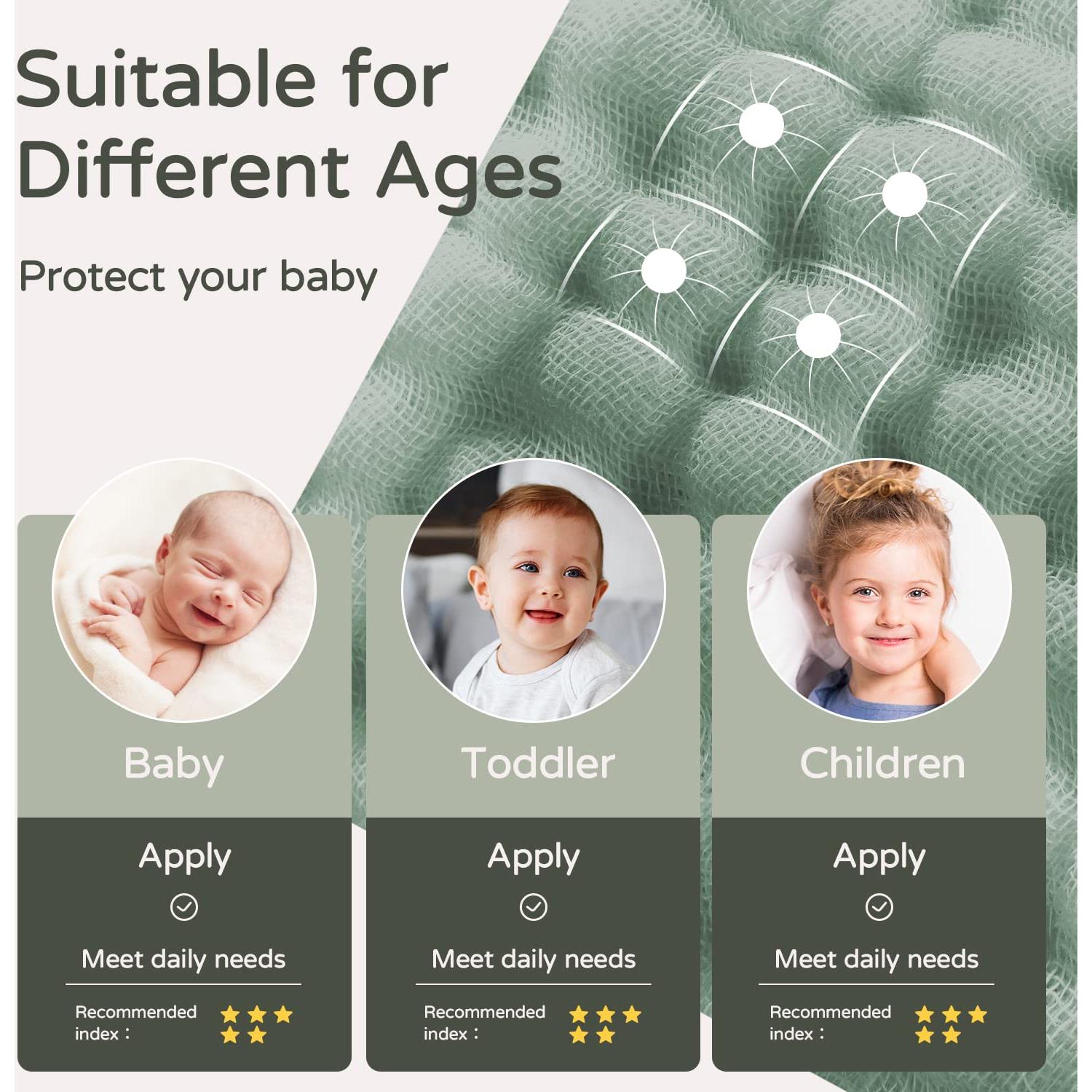 Toalla con Capucha Yoofoss 81x81cm Algodón Muselina Verde