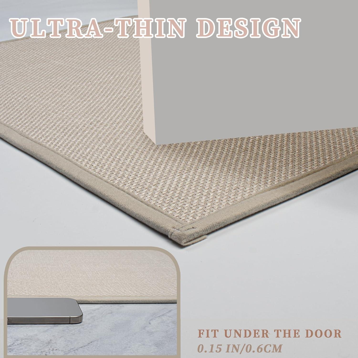 Alfombra de baño AevitasX 43x61 cm beige antideslizante