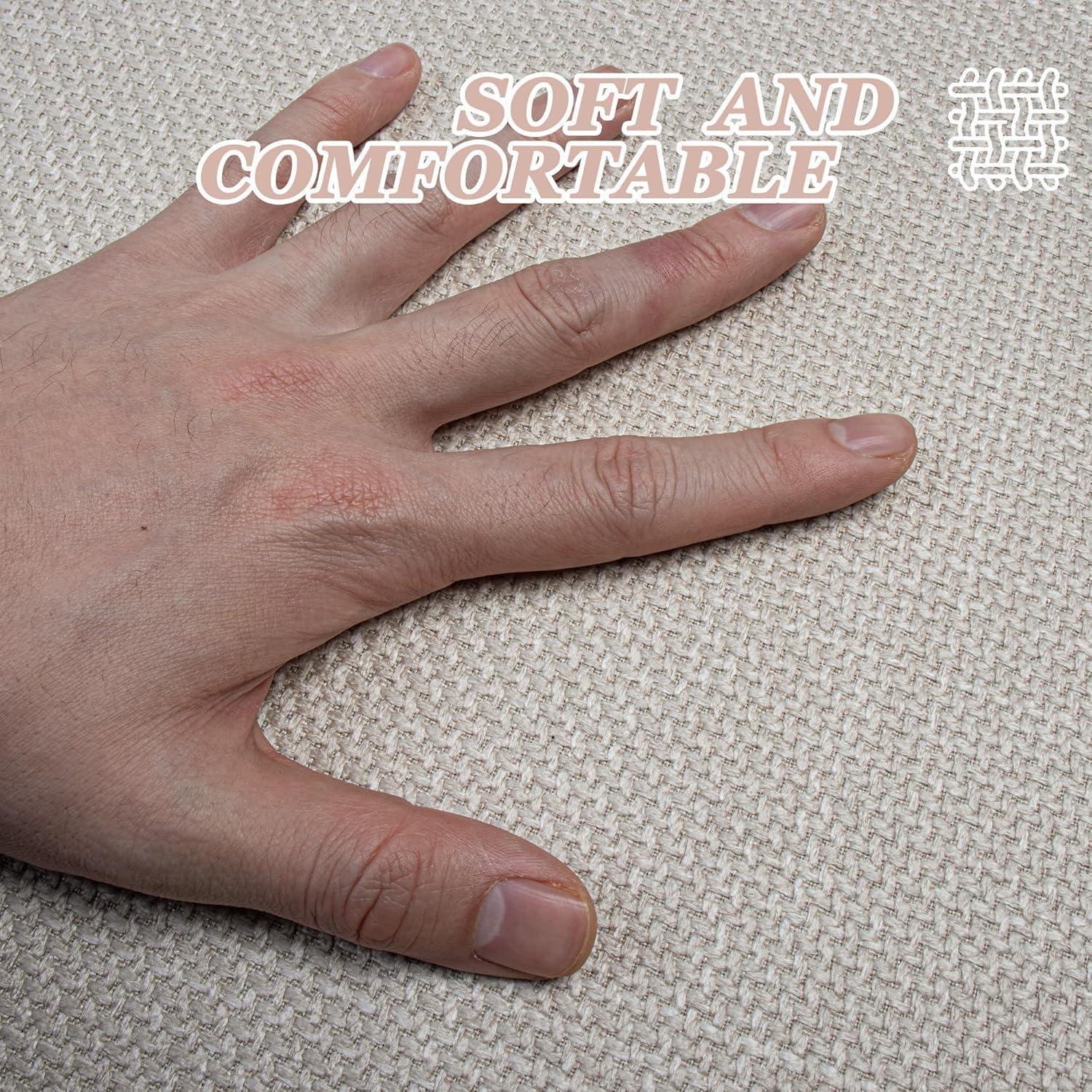 Alfombra de baño AevitasX 43x61 cm beige antideslizante