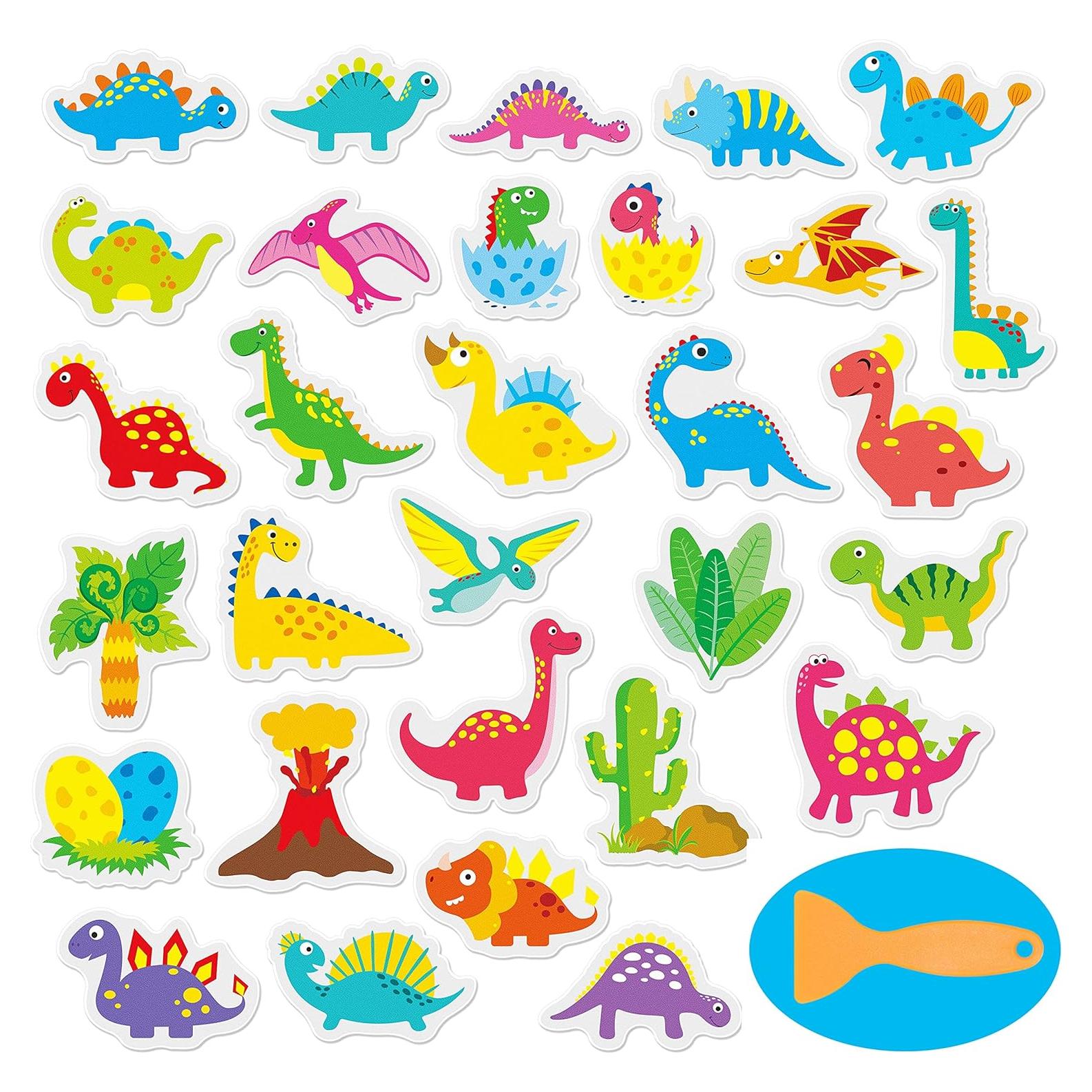 Calcomanías Antideslizantes Hebayy para Baño Dinosaurios 30 Pcs