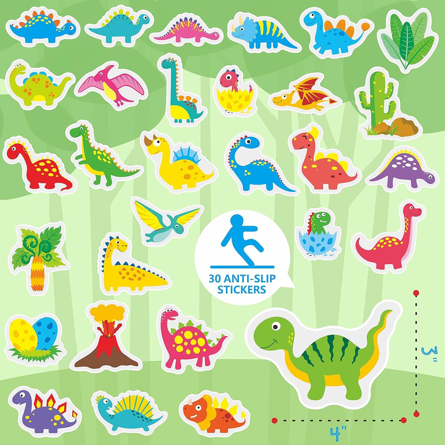 Calcomanías Antideslizantes Hebayy para Baño Dinosaurios 30 Pcs