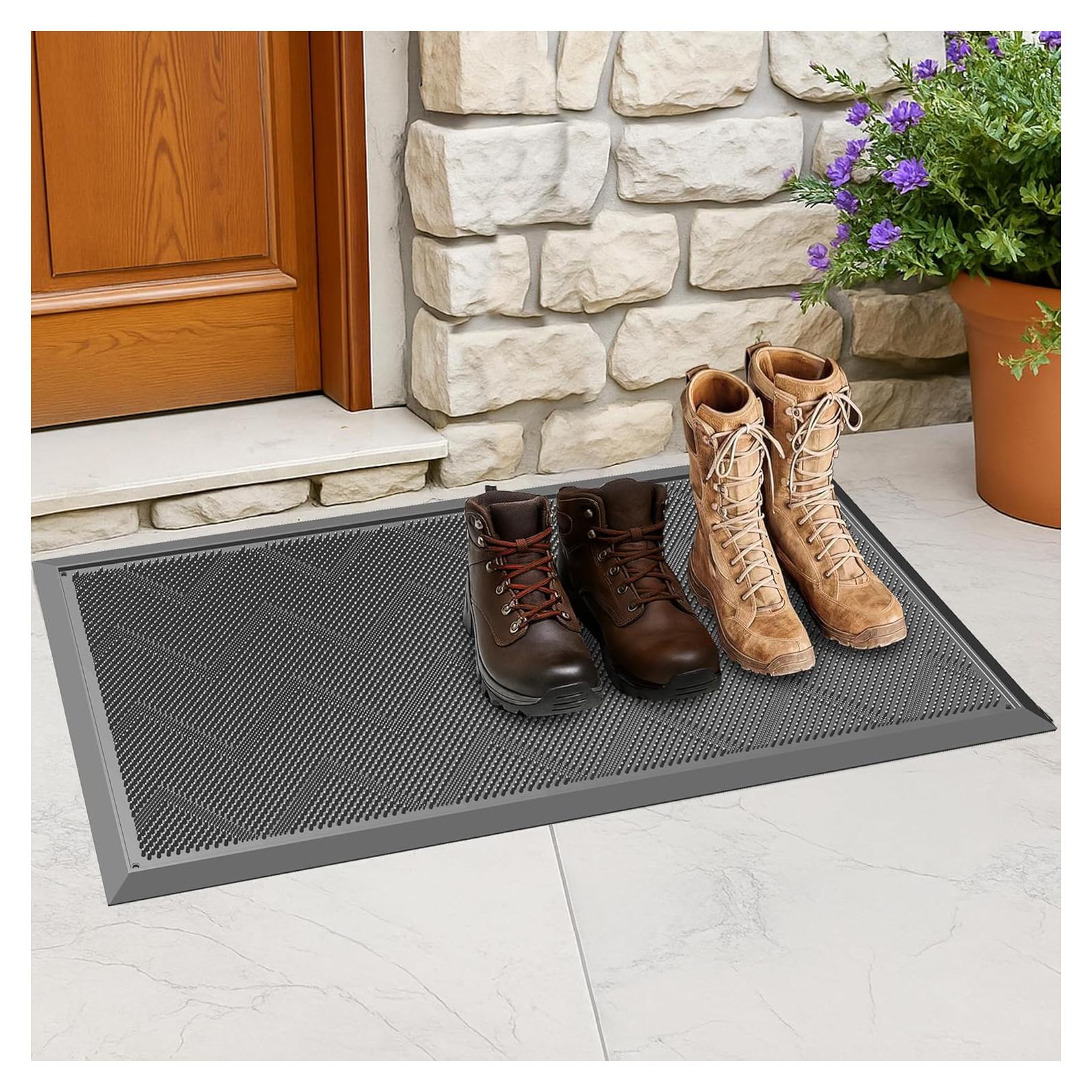 Alfombrilla de goma multipropósito HAMARA 90x43cm Gris