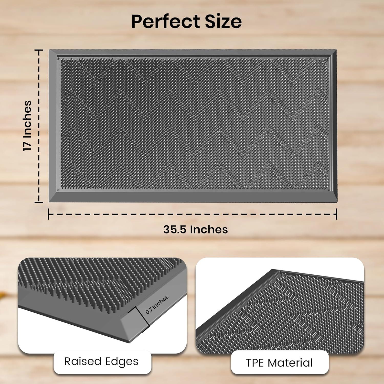 Alfombrilla de goma multipropósito HAMARA 90x43cm Gris