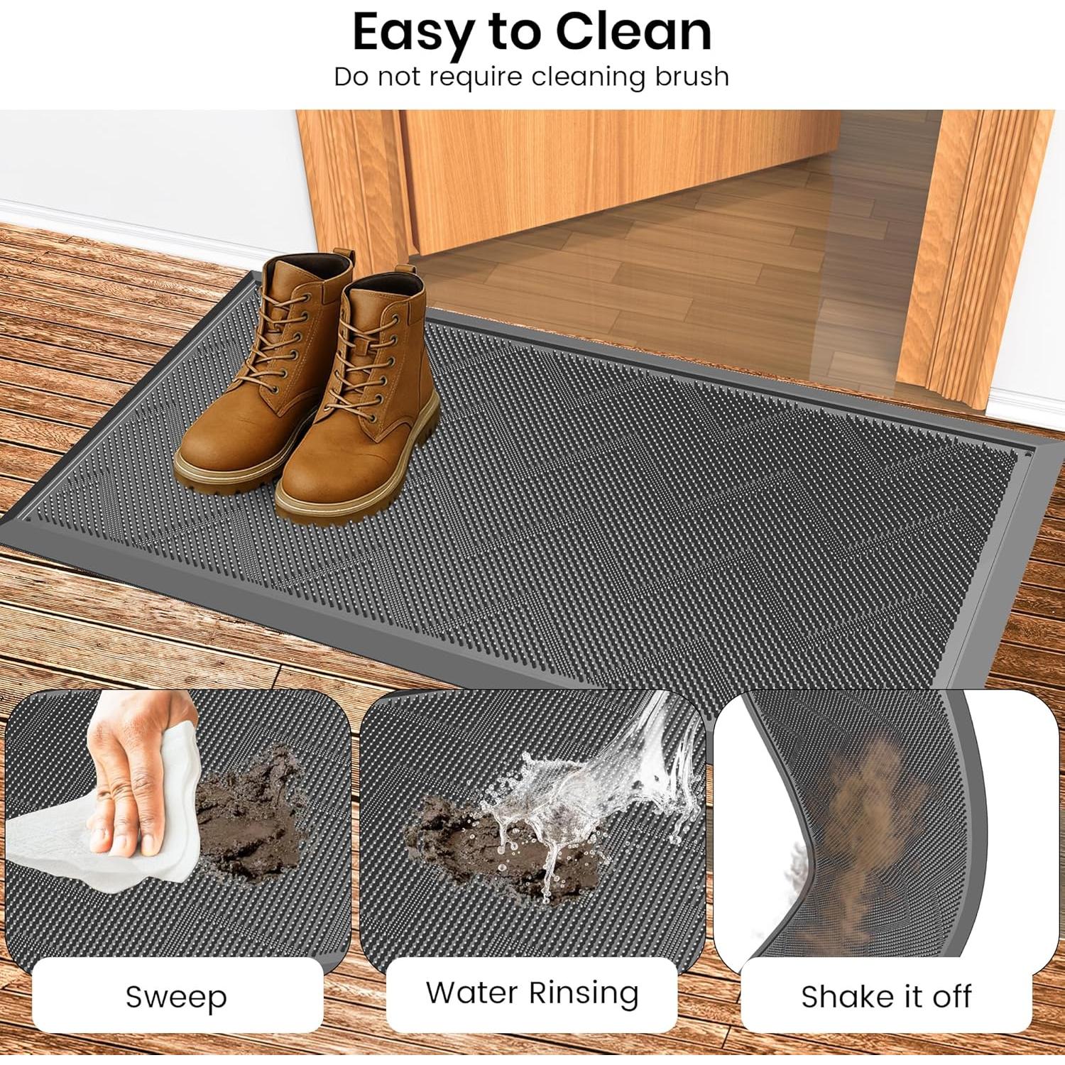 Alfombrilla de goma multipropósito HAMARA 90x43cm Gris