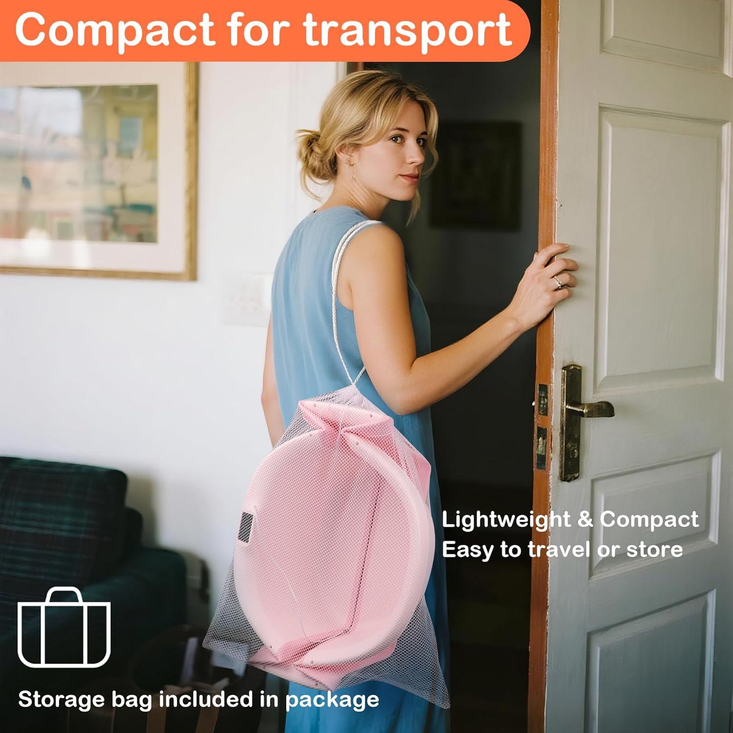 Bañera Plegable Grande para Bebés Spluvvly con Termómetro Rosa