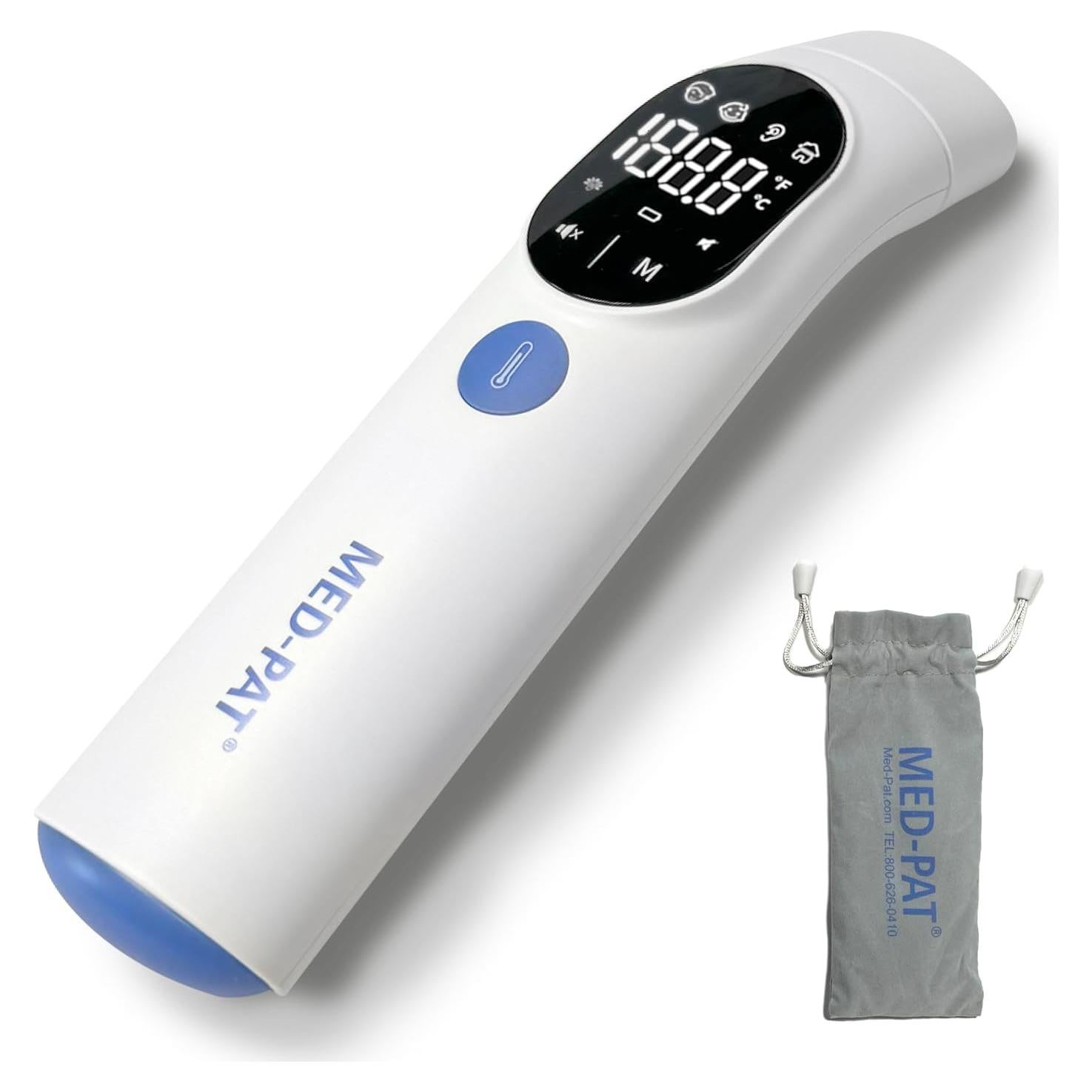 Termómetro Digital Infrarrojo Med-Pat TH-1 - 1 Segundo, Alerta de Fiebre