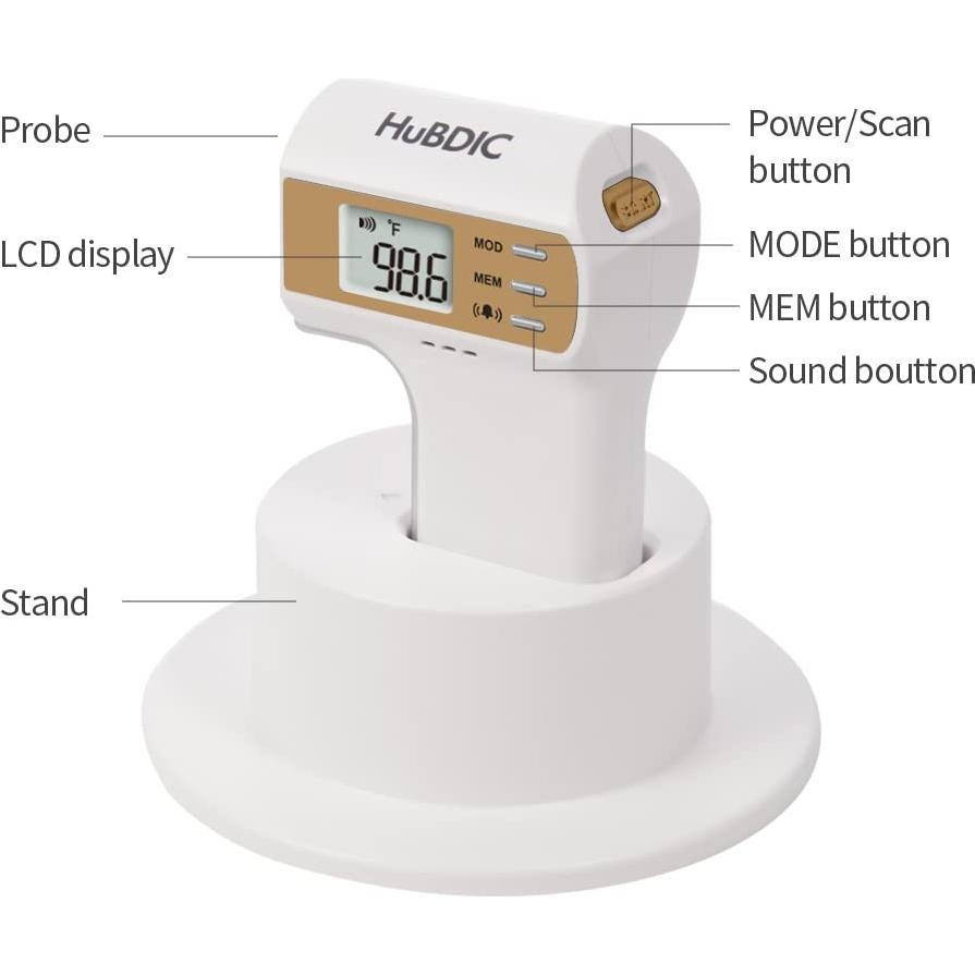 Termómetro Digital Infrarrojo HuBDIC FS-300 Sin Contacto