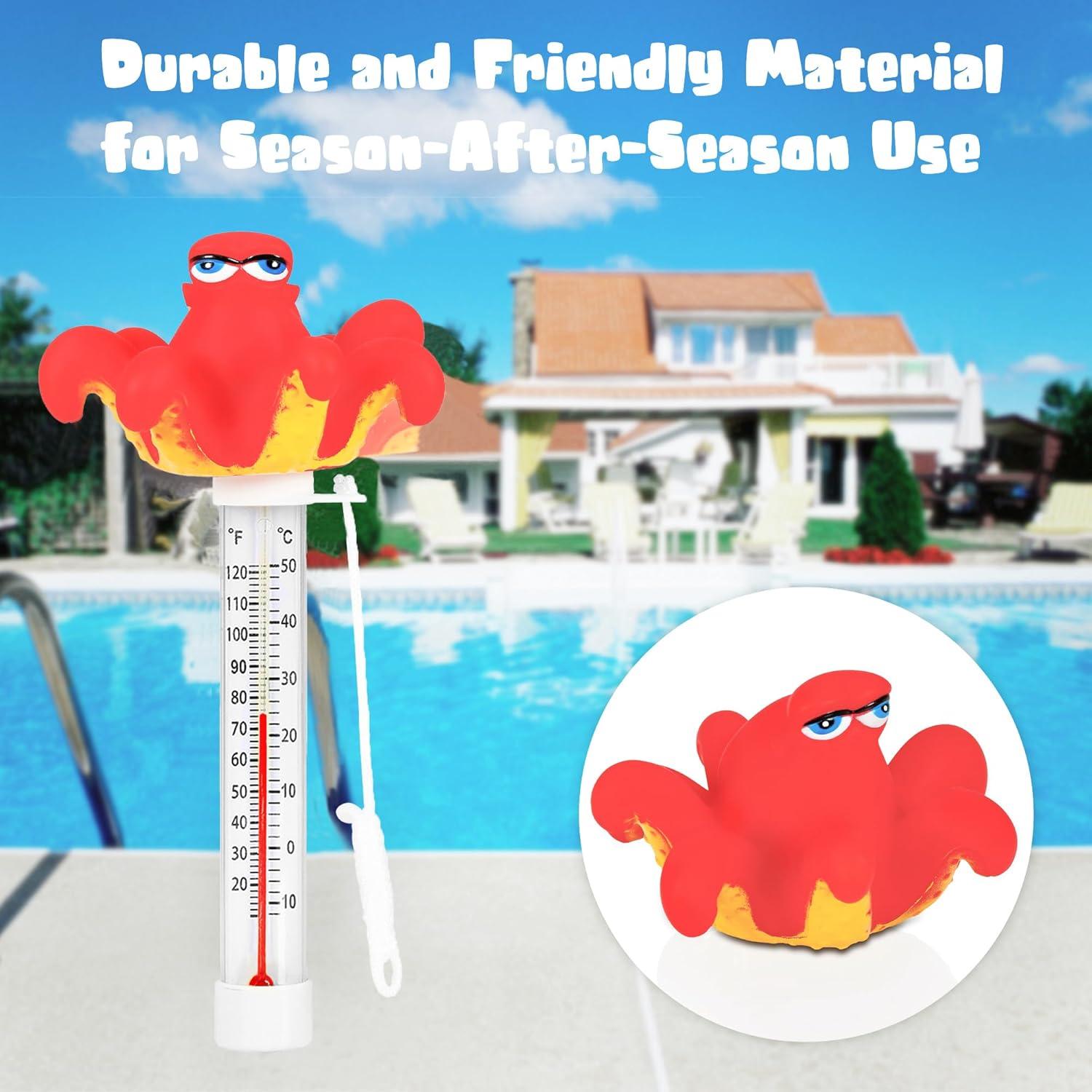 Termómetro Flotante para Piscina XY-WQ Pulpo Grande Fácil Lectura
