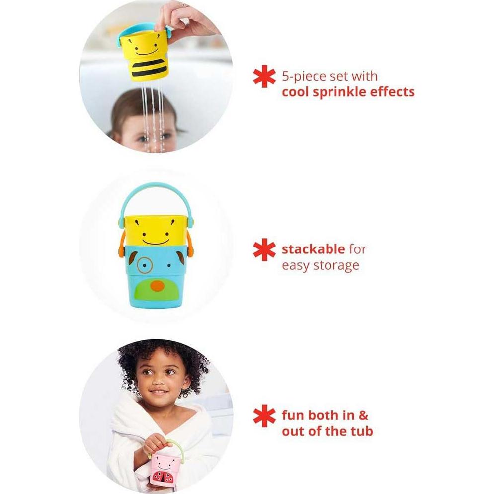 Juguete de Baño Skip Hop Cubos Apilables Zoo 1 Unidad