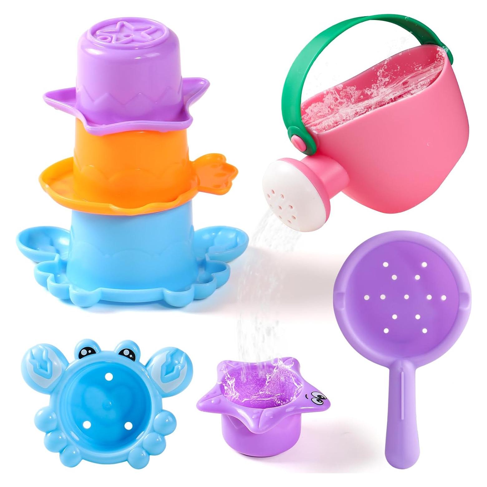 Juguetes de baño Fajiabao para bebés 5 PCS - Sin moho