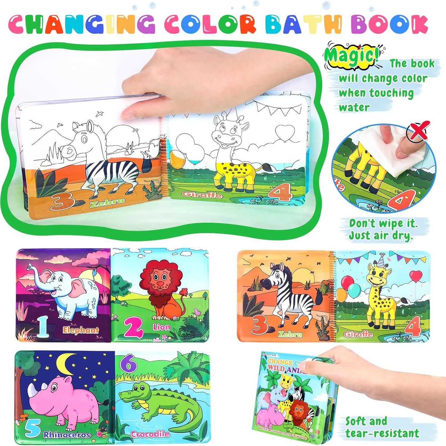 Juguetes de baño iluminados Jialin para niños 8 piezas