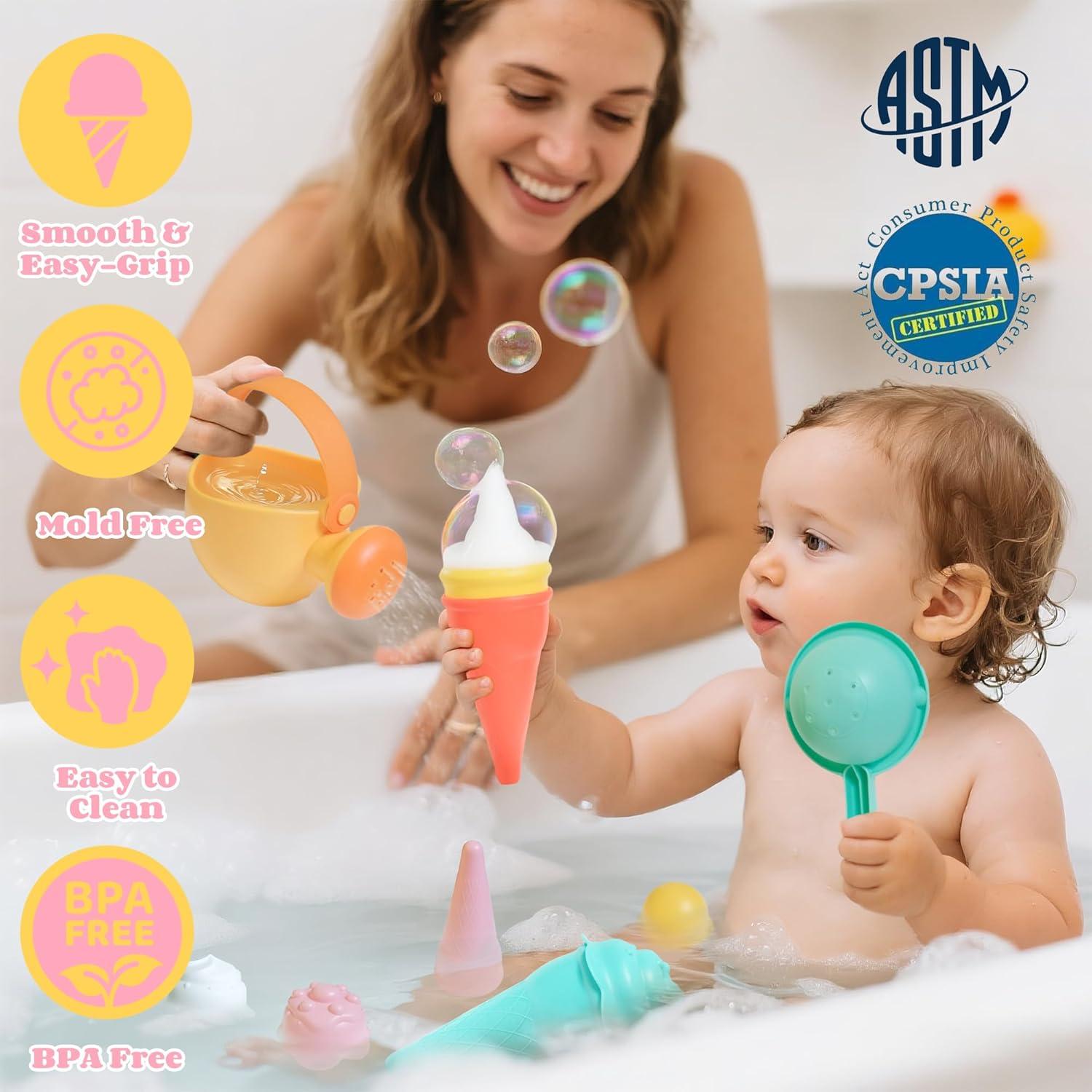 Juguetes de Baño Voohek 6 Piezas para Bebés 1-3 Años