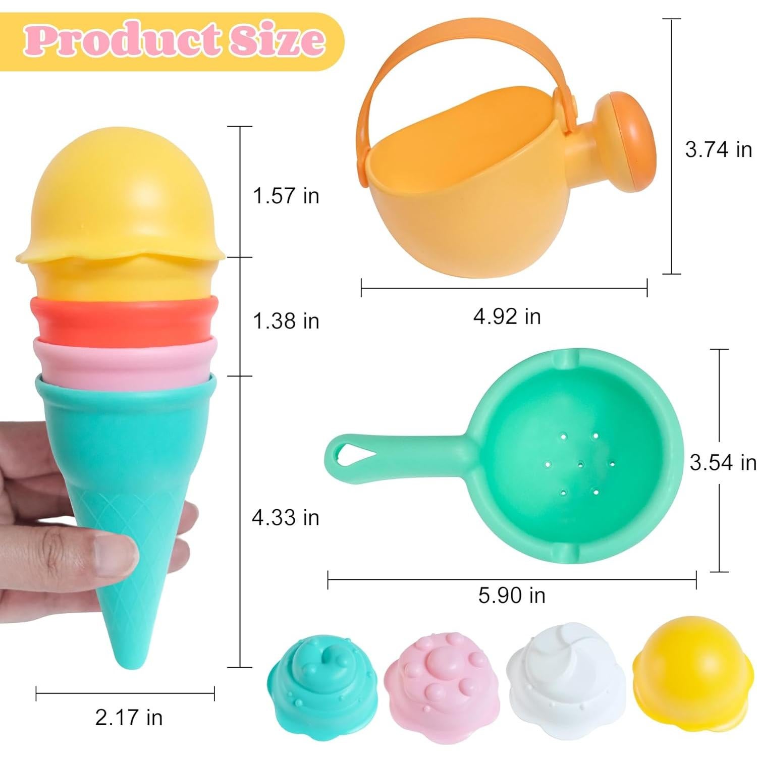 Juguetes de Baño Voohek 6 Piezas para Bebés 1-3 Años