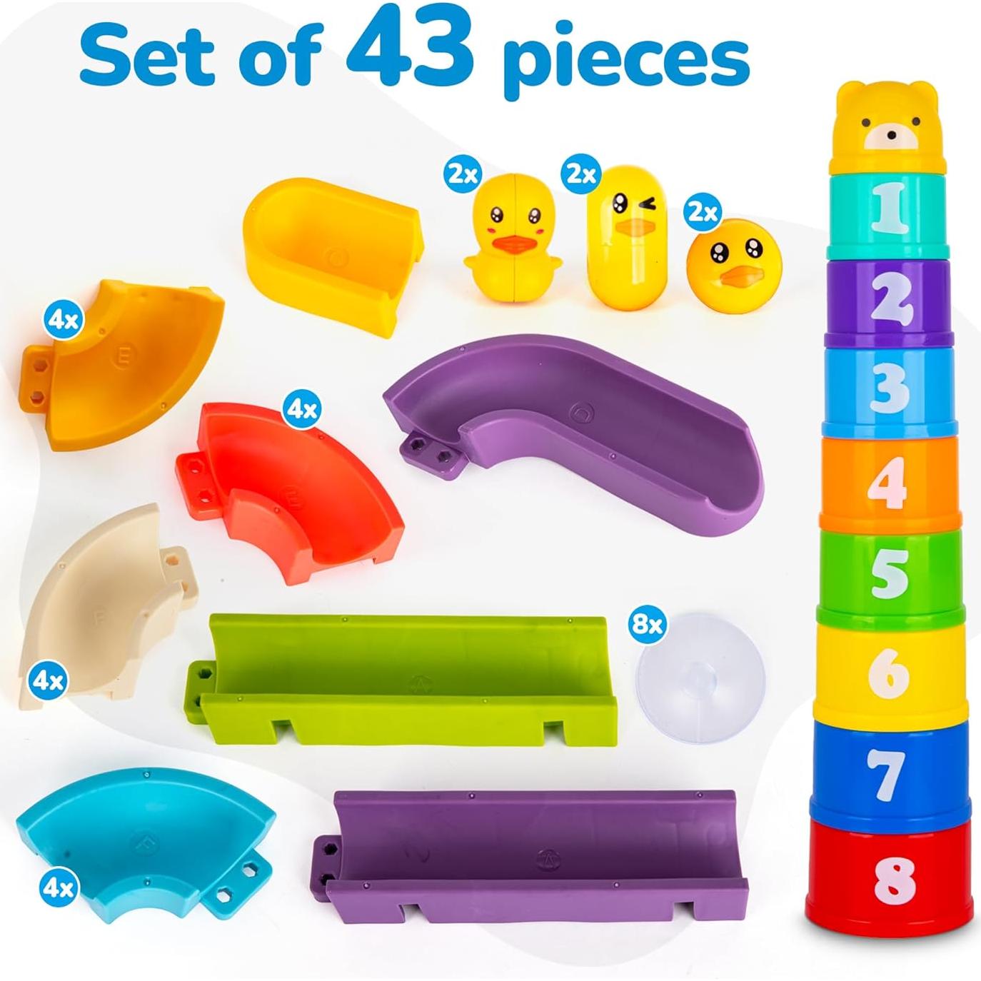 Set de Juguetes de Baño ArtCreativity con Patos y Tazas Apilables