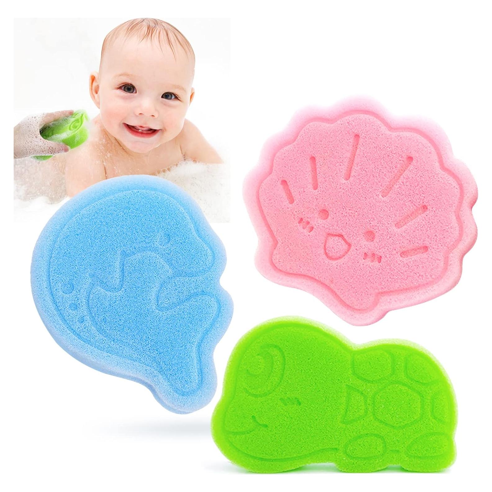 Esponja de Baño Suave DANCELF 3 Piezas para Bebés