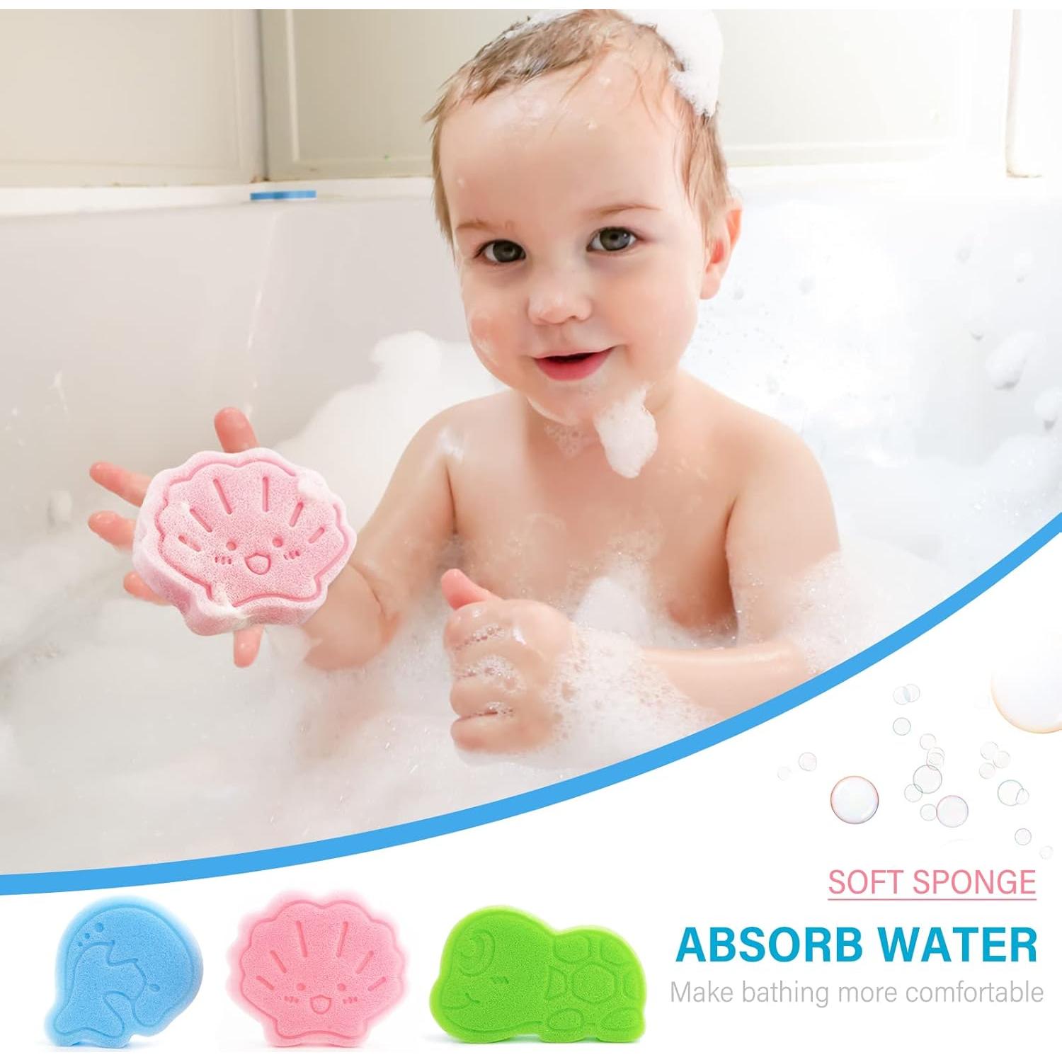 Esponja de Baño Suave DANCELF 3 Piezas para Bebés