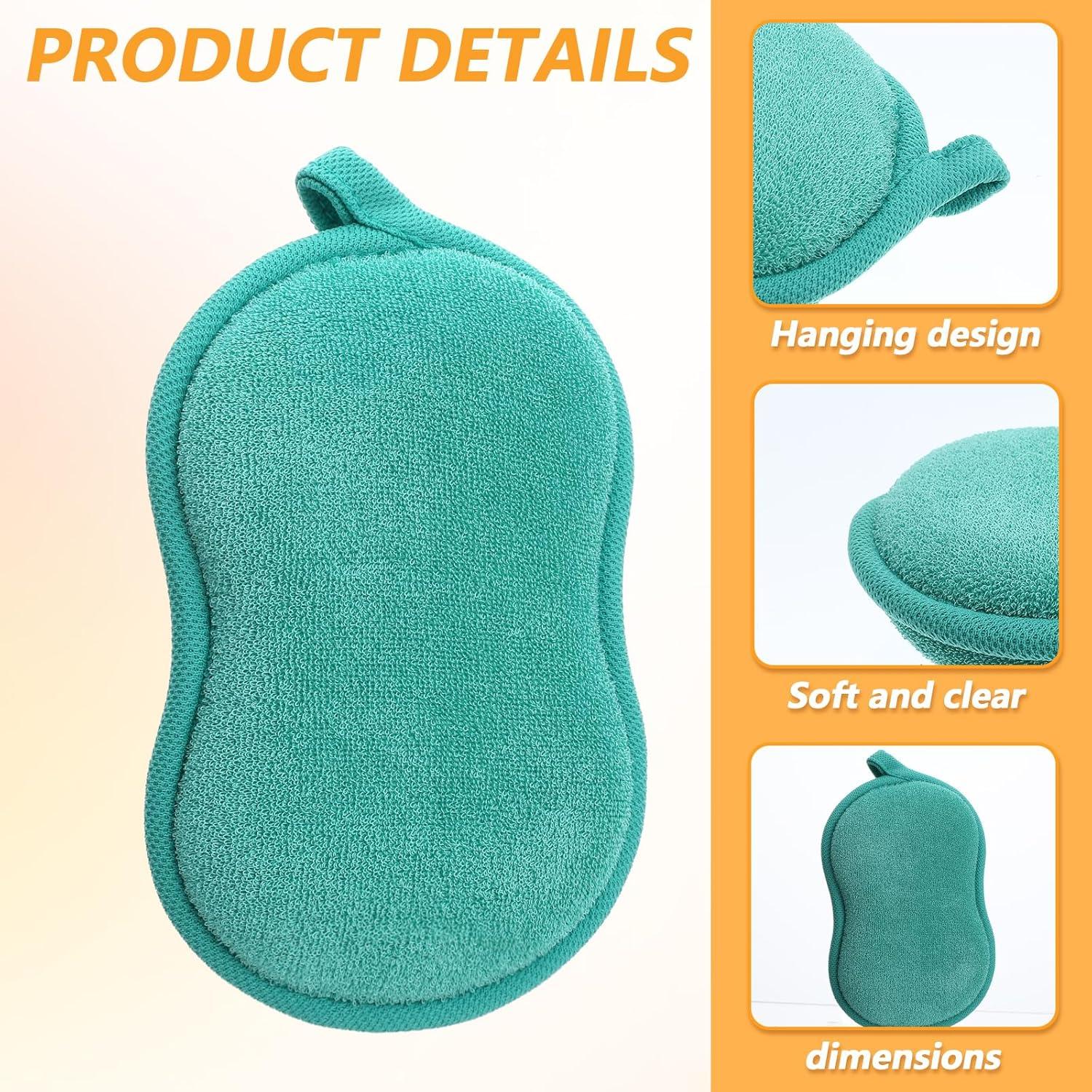 Esponjas Corporales Exfoliantes Xinjoduz 2 Pcs Verde Naranja